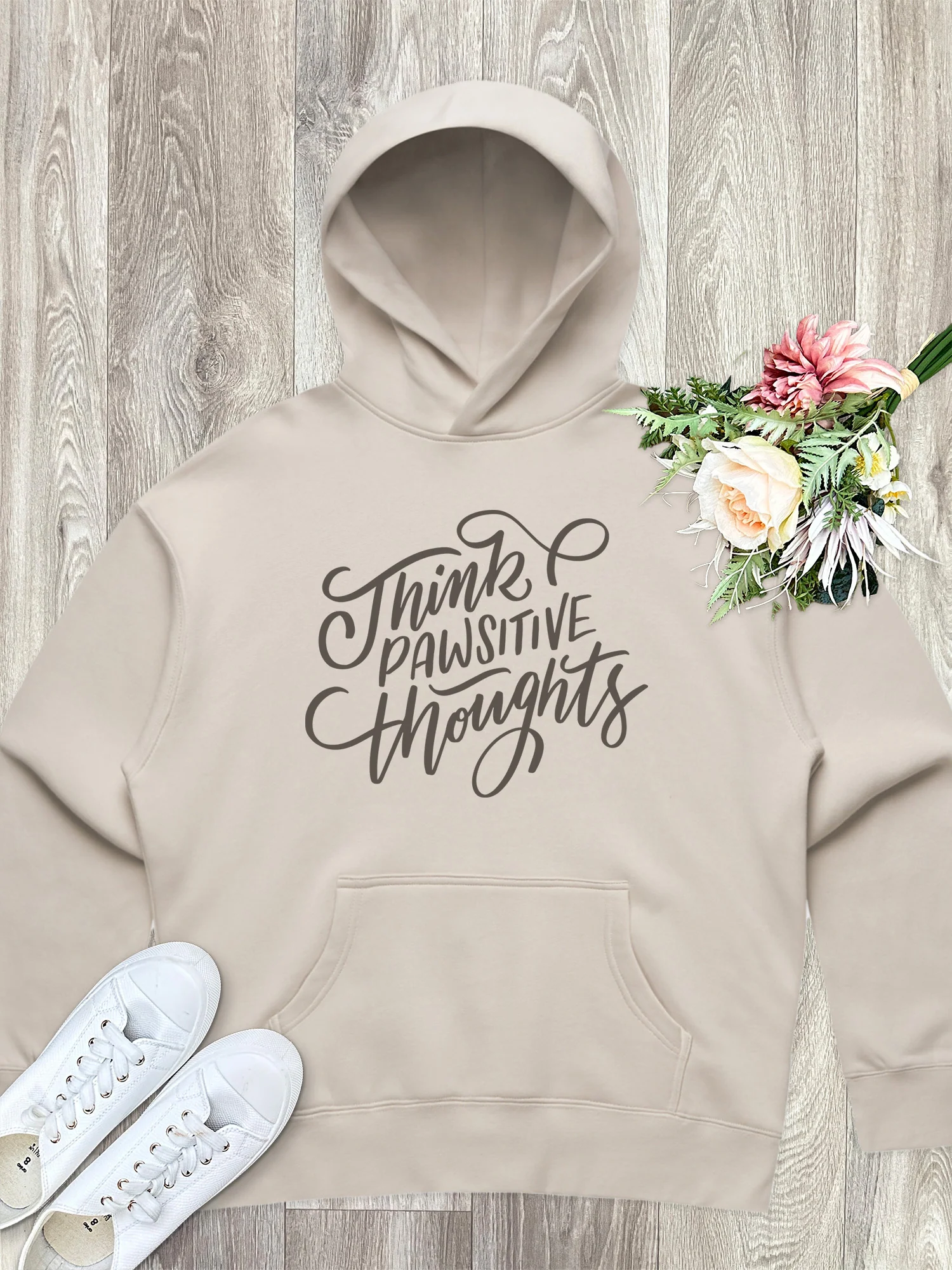 Think Pawsitive Thoughts Women's Comfort Hood