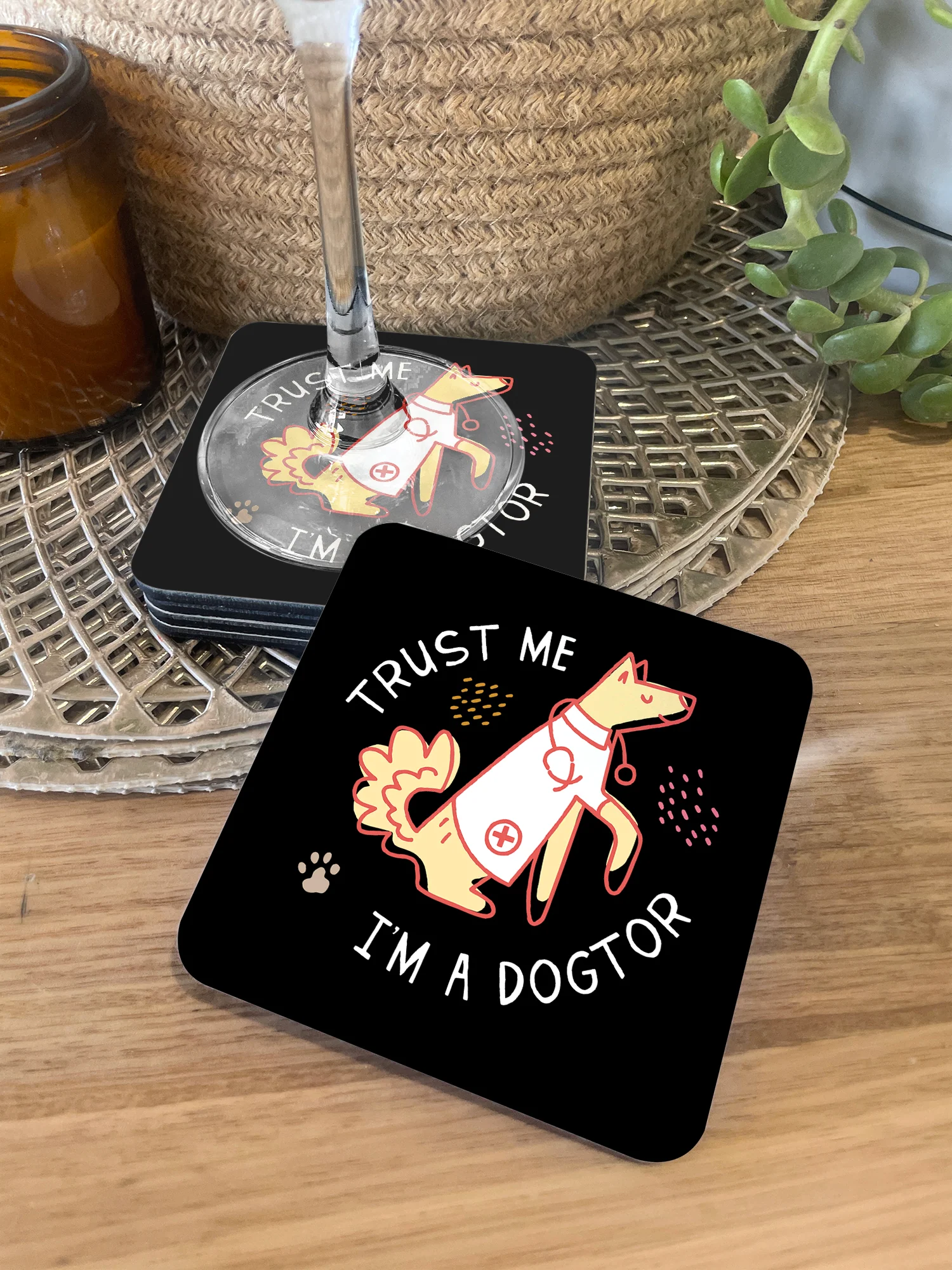 Trust Me I'm A Dogtor Coaster