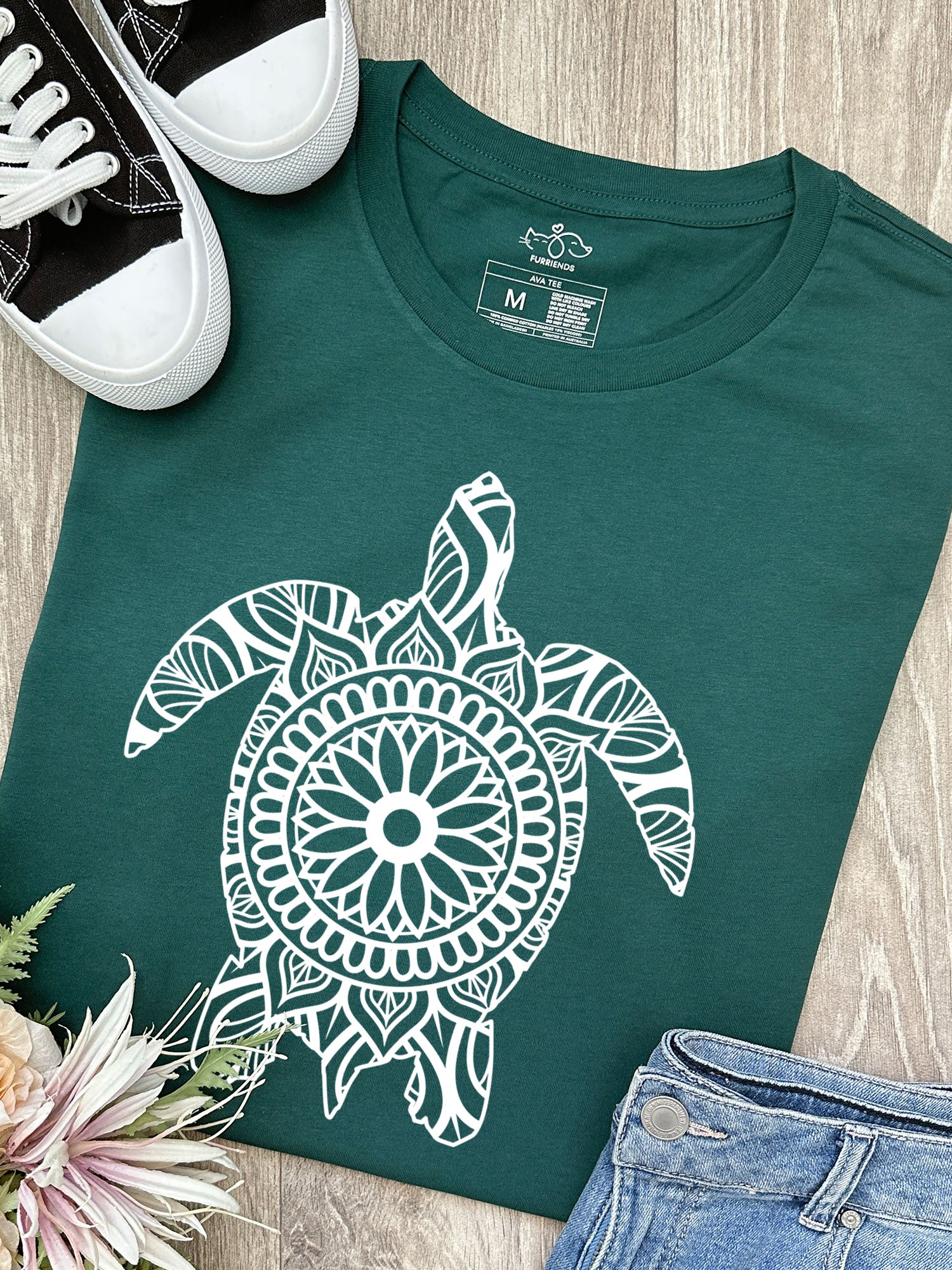 Turtle Mandala Ava Women's Regular Fit Tee - Image 7
