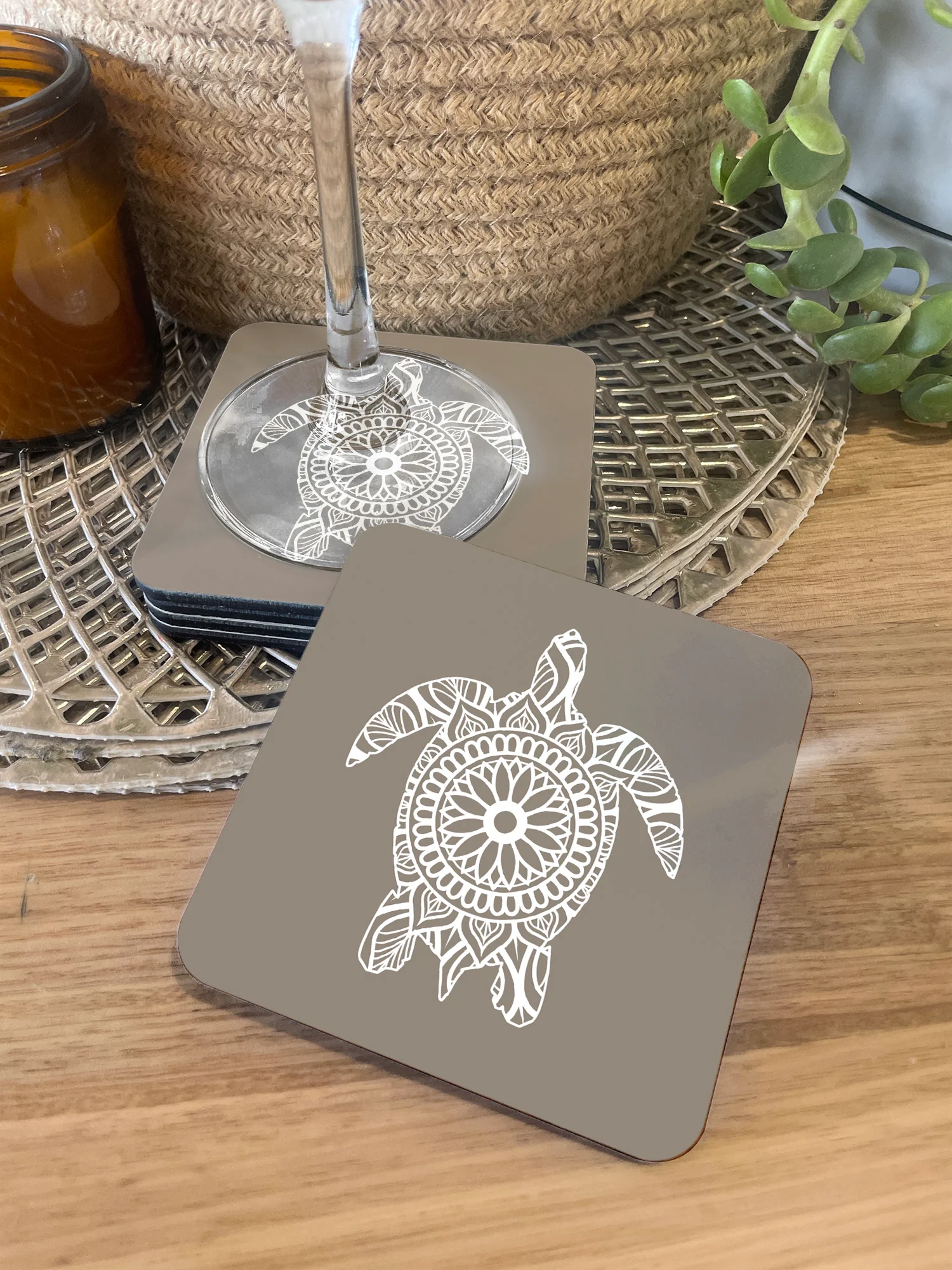 Turtle Mandala Coaster - Image 2