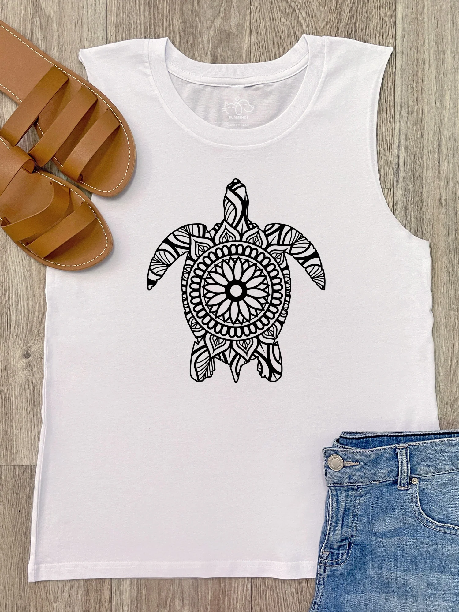 Turtle Mandala Marley Tank - Image 5