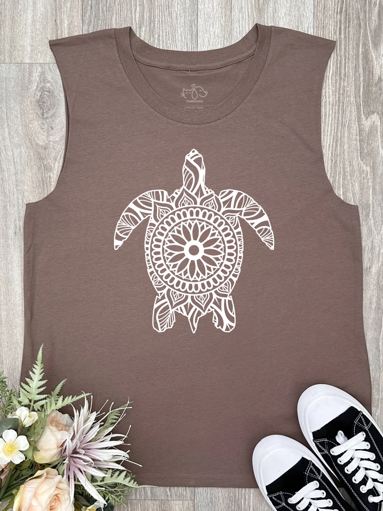 Turtle Mandala Marley Tank - Image 6