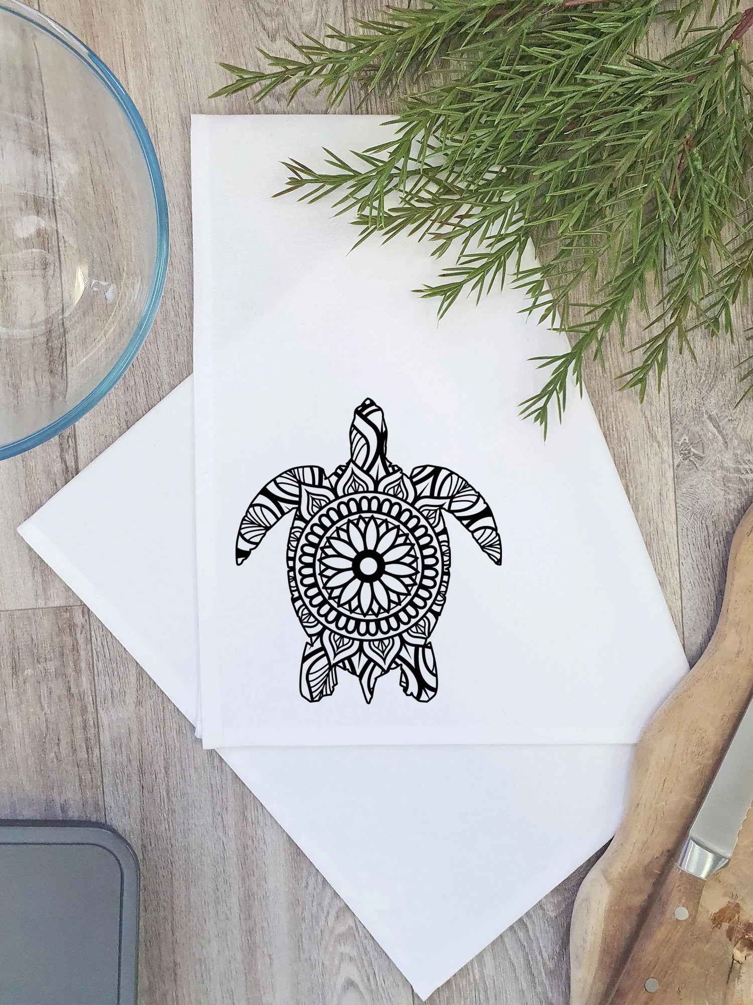 Turtle Mandala Tea Towel - Image 3