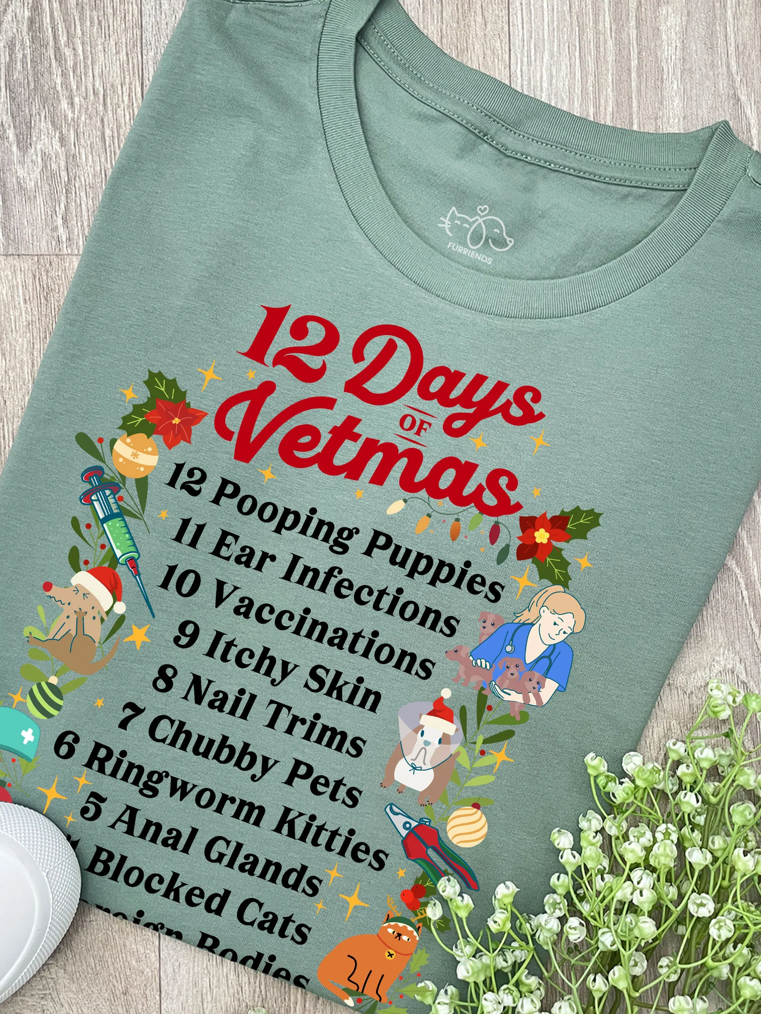 12 Days Of Vetmas Ava Women's Regular Fit Tee - Image 6