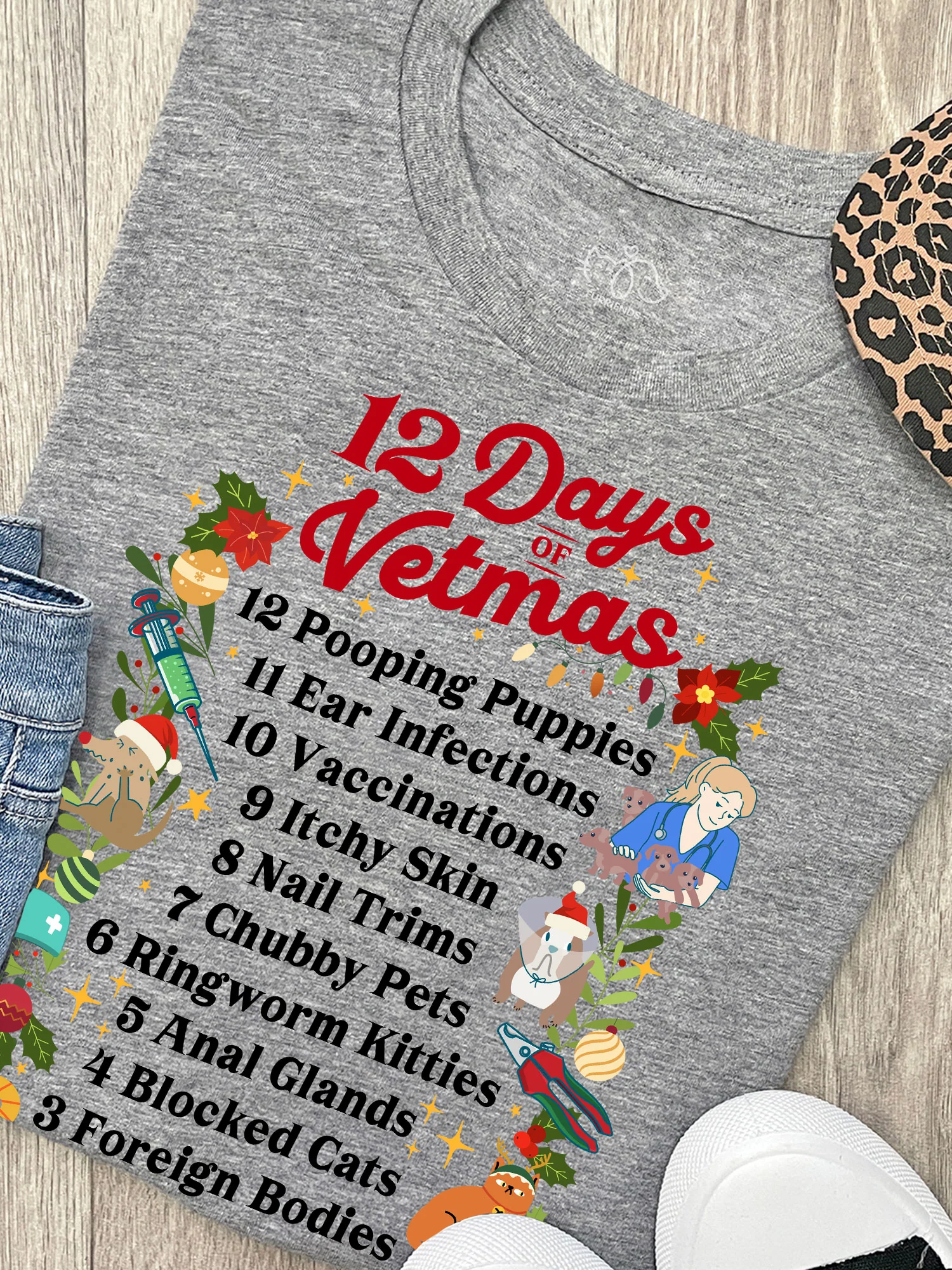 12 Days Of Vetmas Ava Women's Regular Fit Tee - Image 7