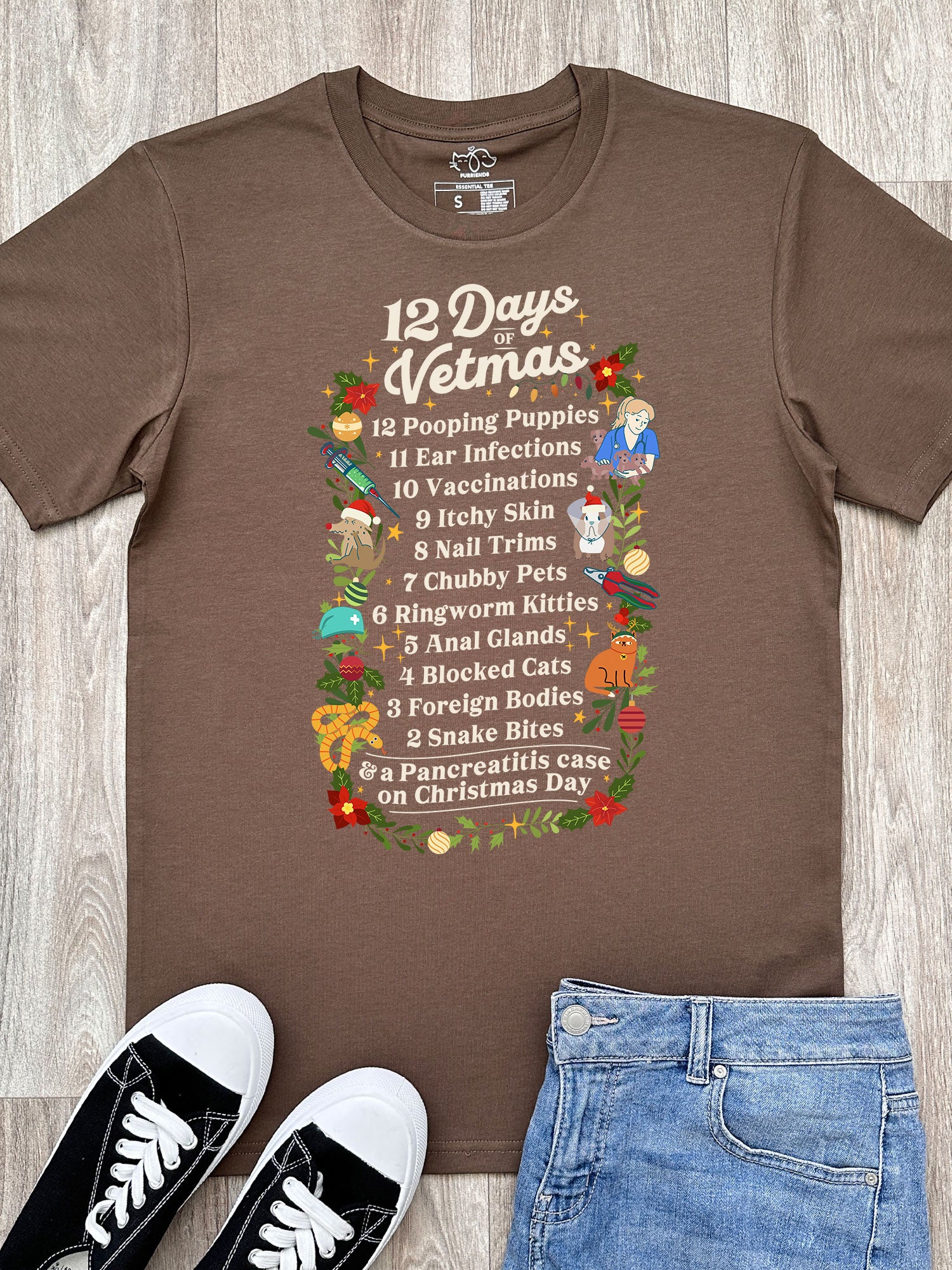 12 Days Of Vetmas Essential Unisex Tee - Image 3