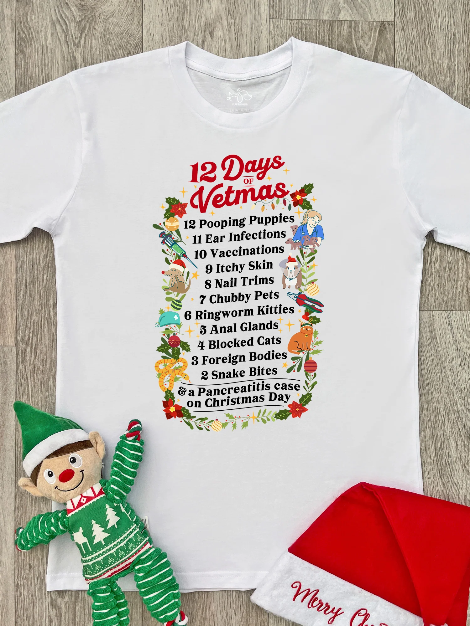 12 Days Of Vetmas Essential Unisex Tee - Image 4