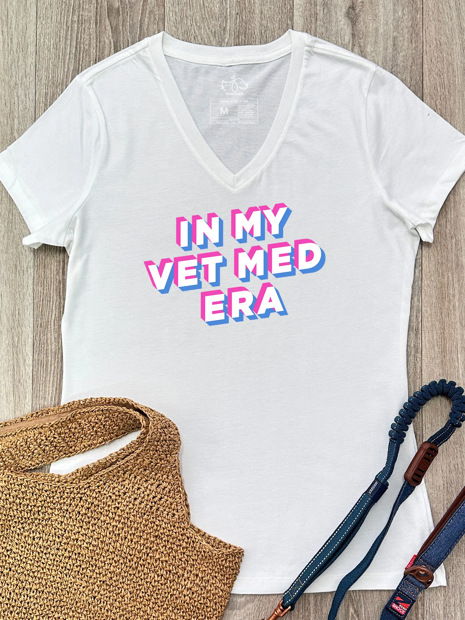 In My Vet Med Era Emma V-Neck Tee - Image 5