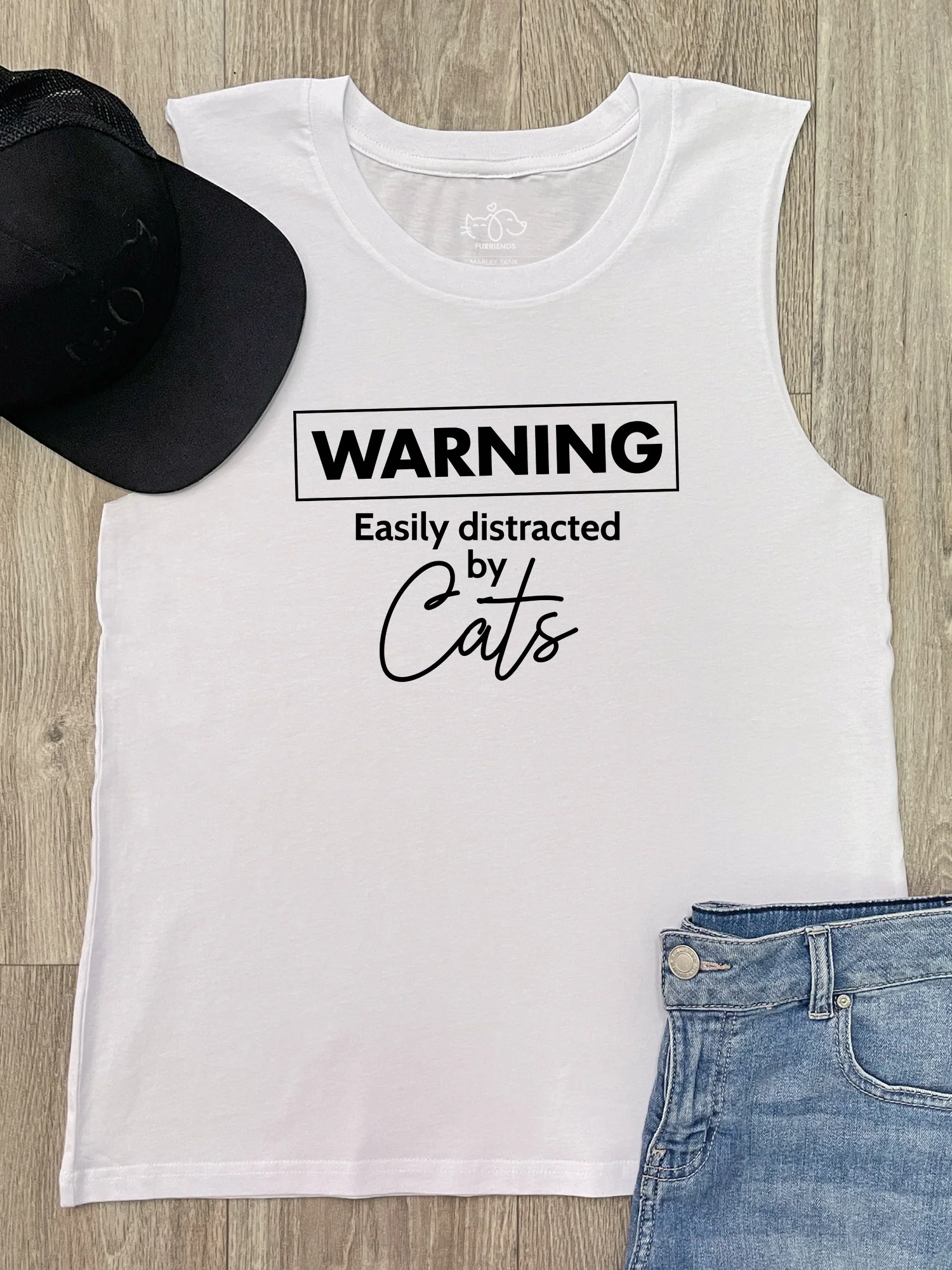 Warning. Easily Distracted By Cats Marley Tank - Image 3
