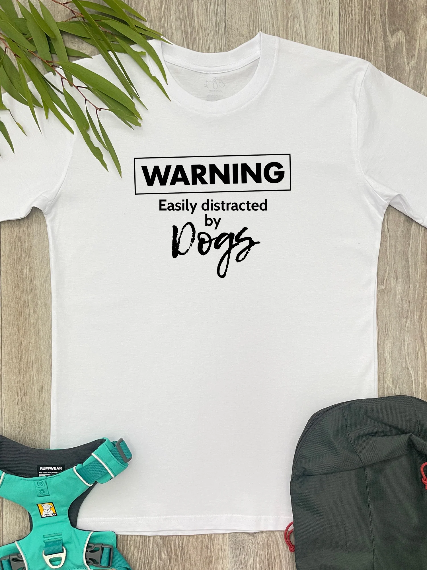 Warning. Easily Distracted By Dogs Essential Unisex Tee - Image 4
