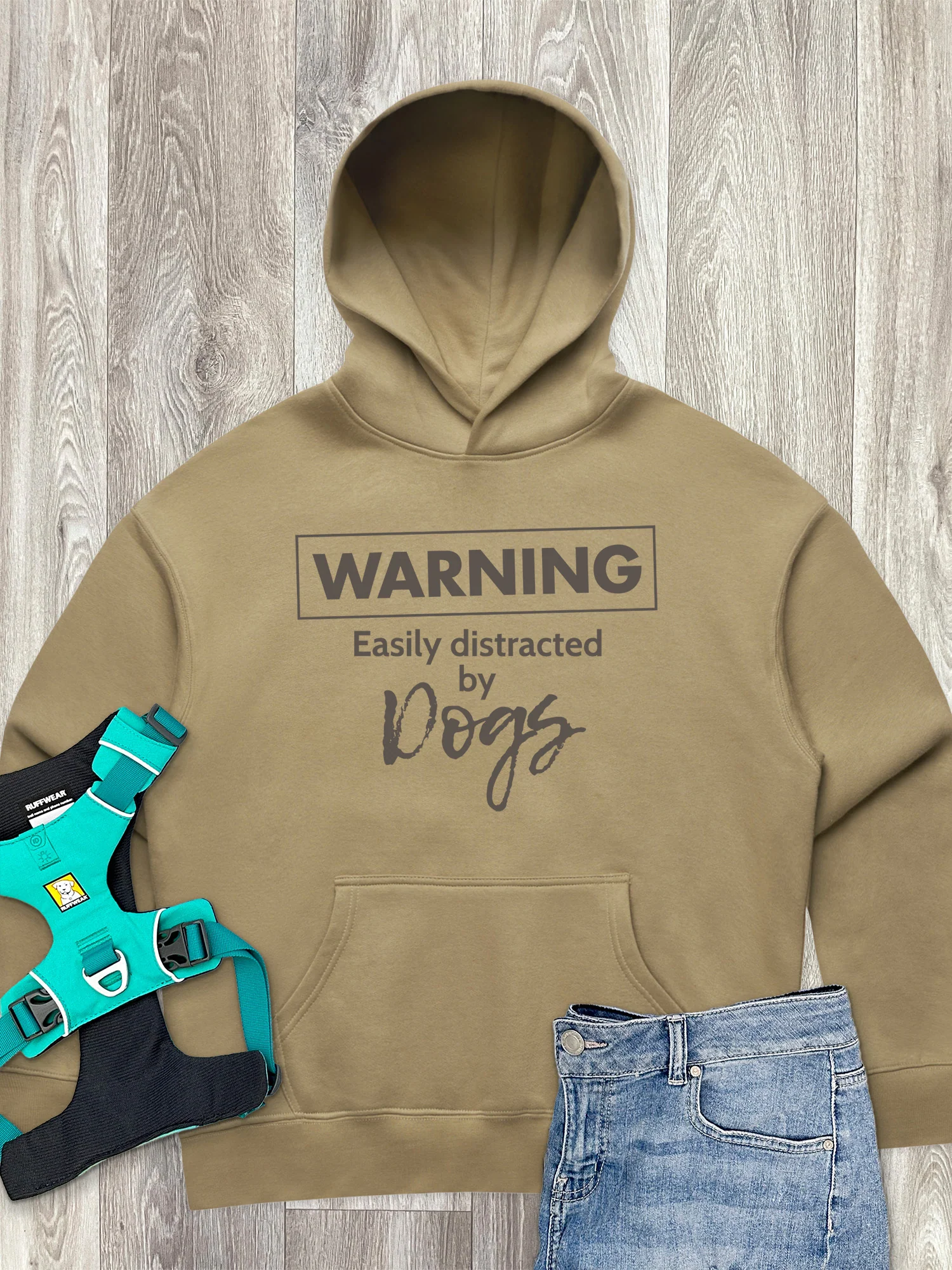 Warning. Easily Distracted By Dogs Women's Comfort Hood