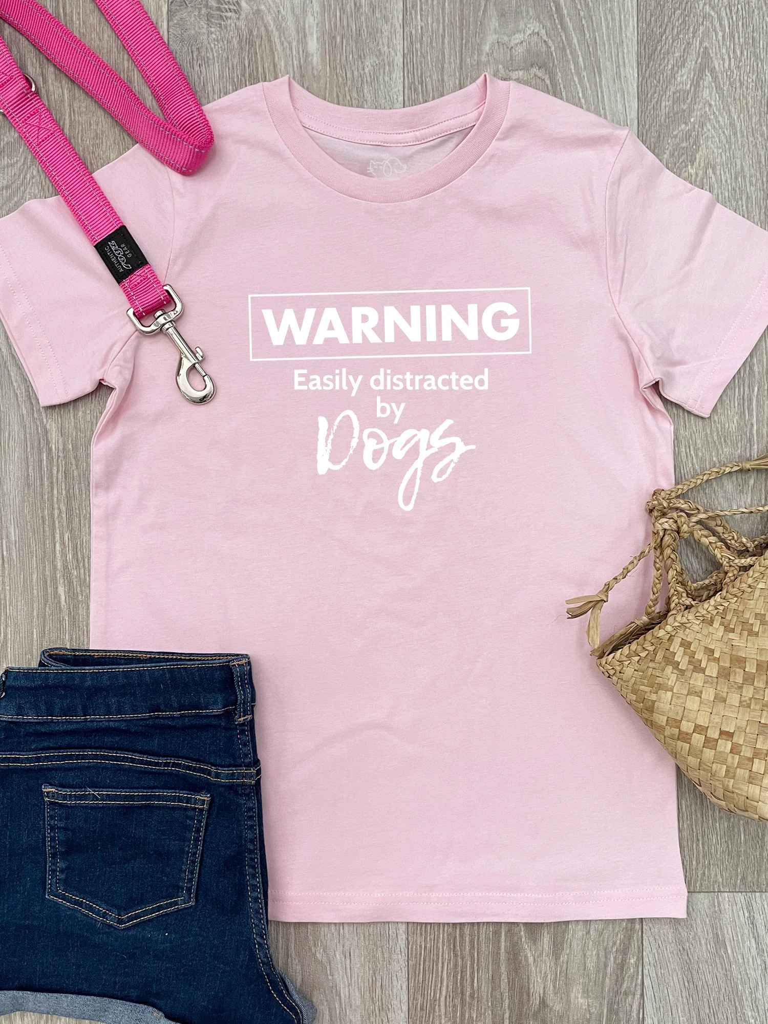 Warning. Easily Distracted By Dogs Youth Tee - Image 3