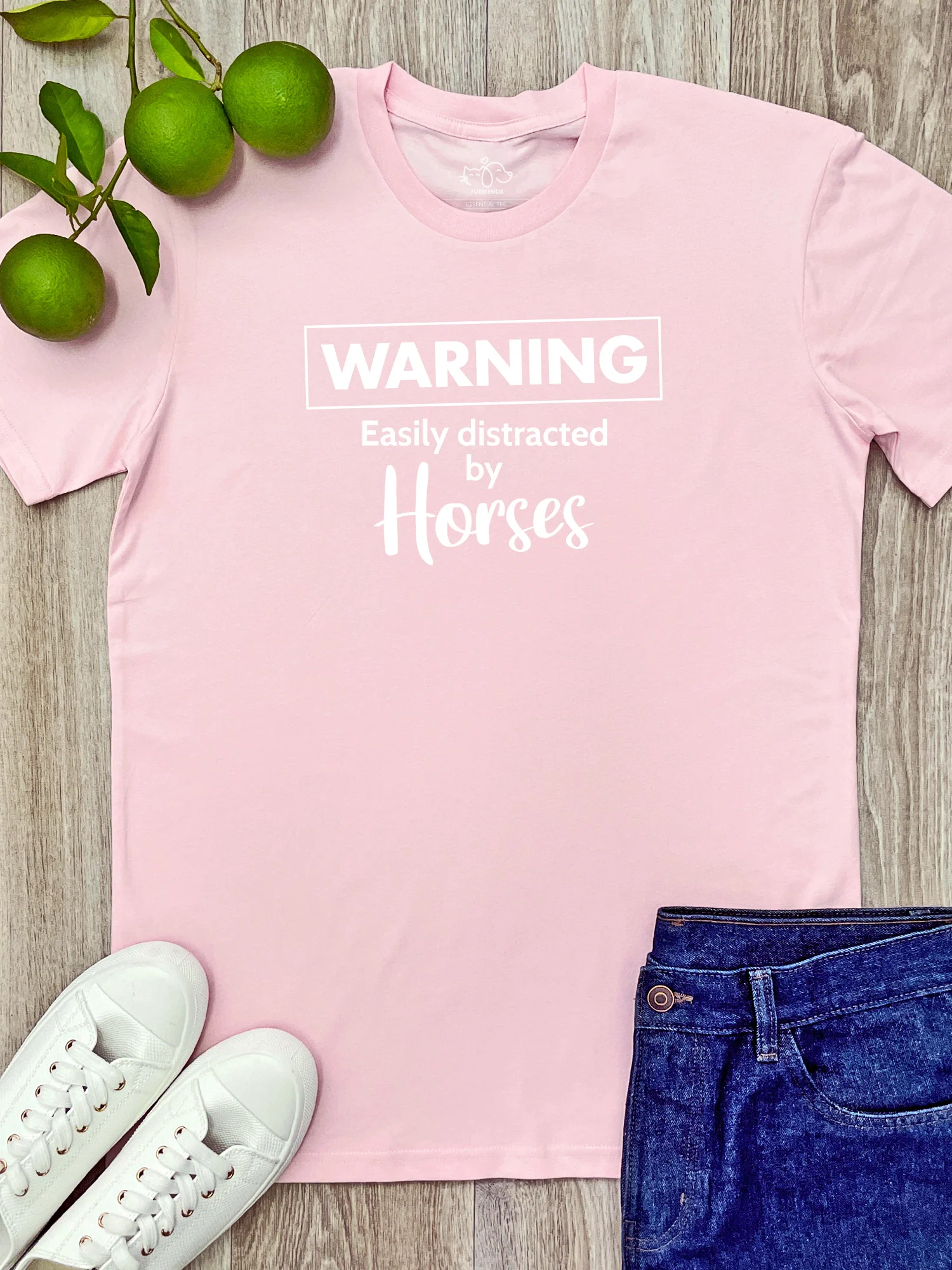 Warning. Easily Distracted By Horses Essential Unisex Tee - Image 6