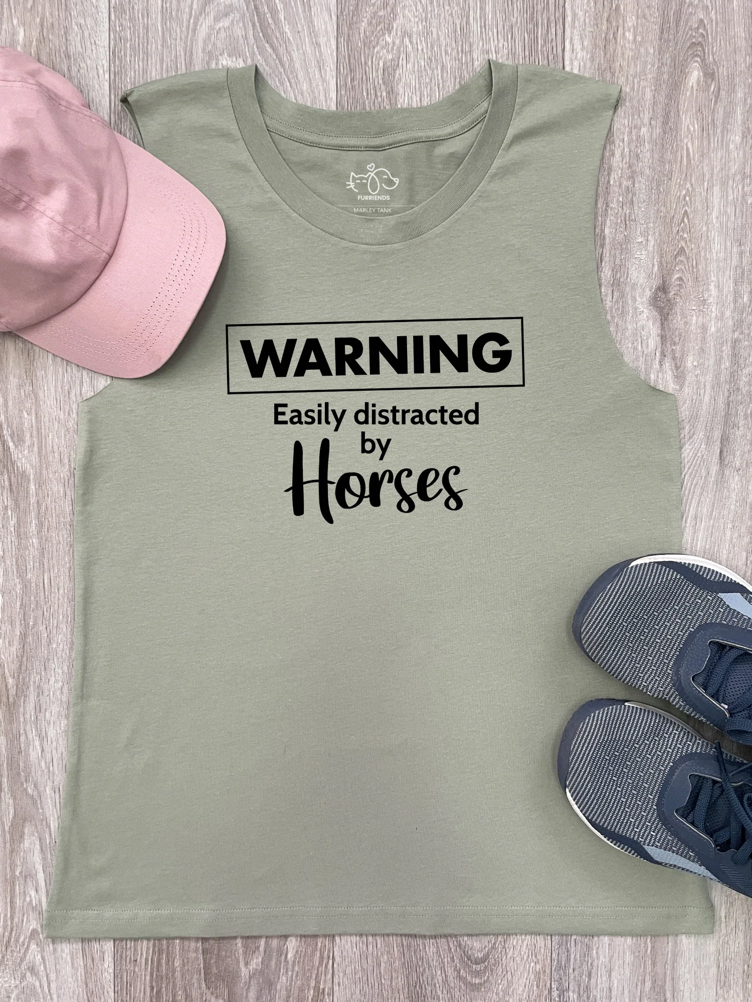 Warning. Easily Distracted By Horses Marley Tank - Image 2
