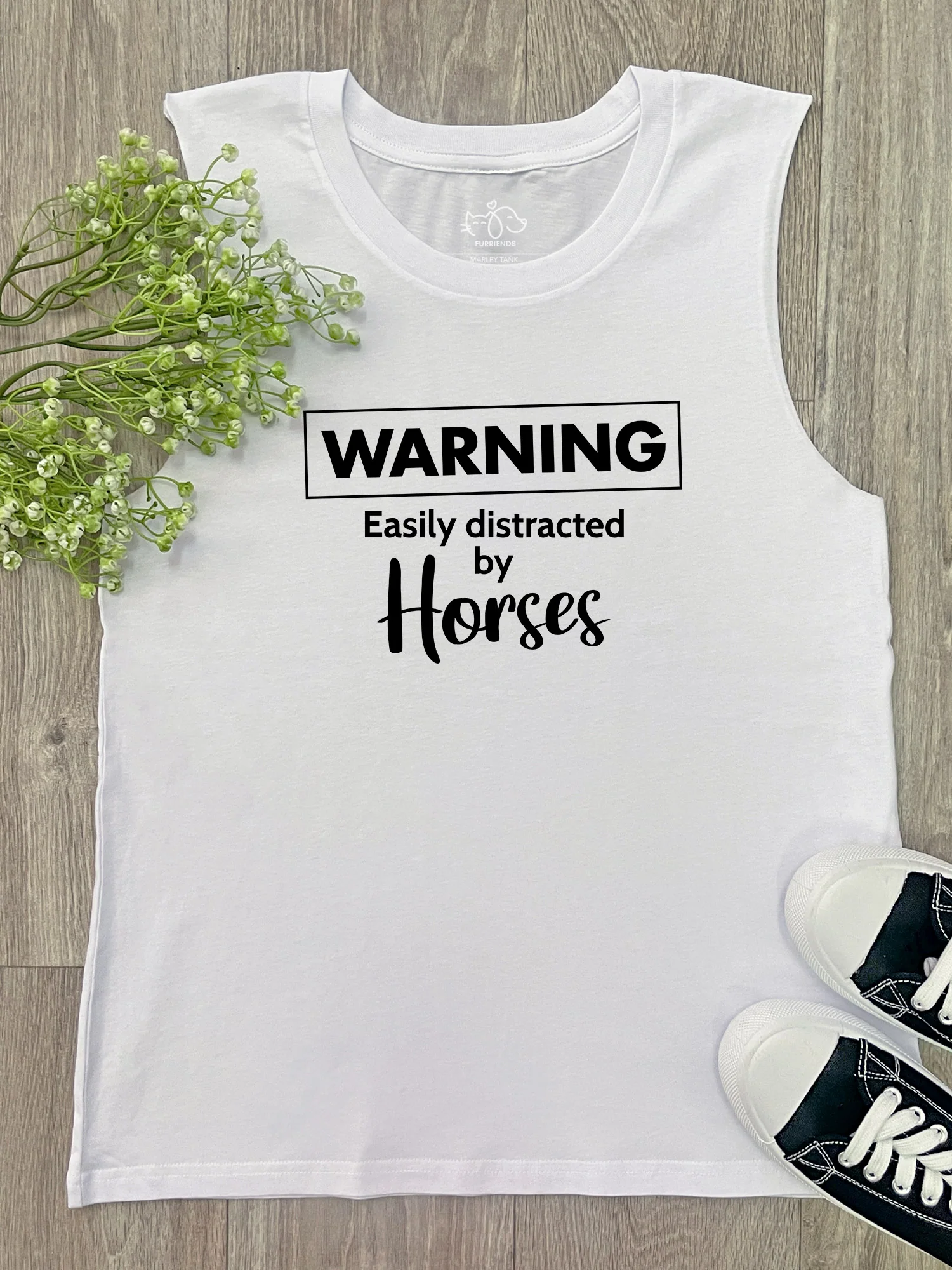 Warning. Easily Distracted By Horses Marley Tank - Image 3