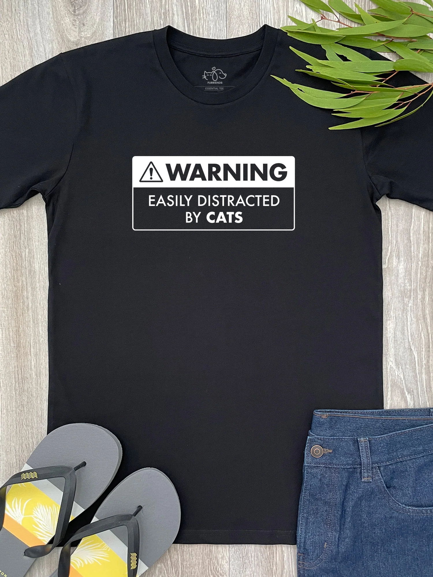 Warning Sign! Easily Distracted By... Customisable Essential Unisex Tee - Image 4