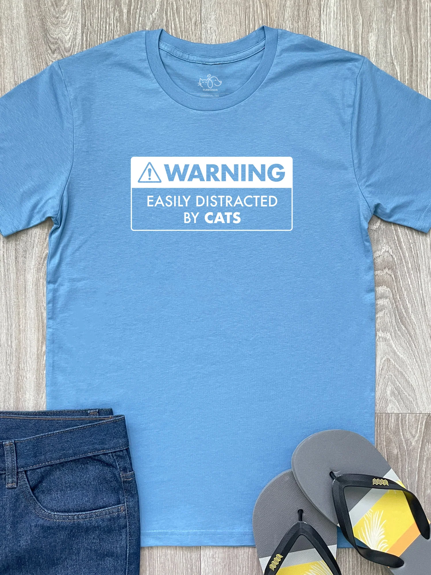 Warning Sign! Easily Distracted By... Customisable Essential Unisex Tee - Image 6