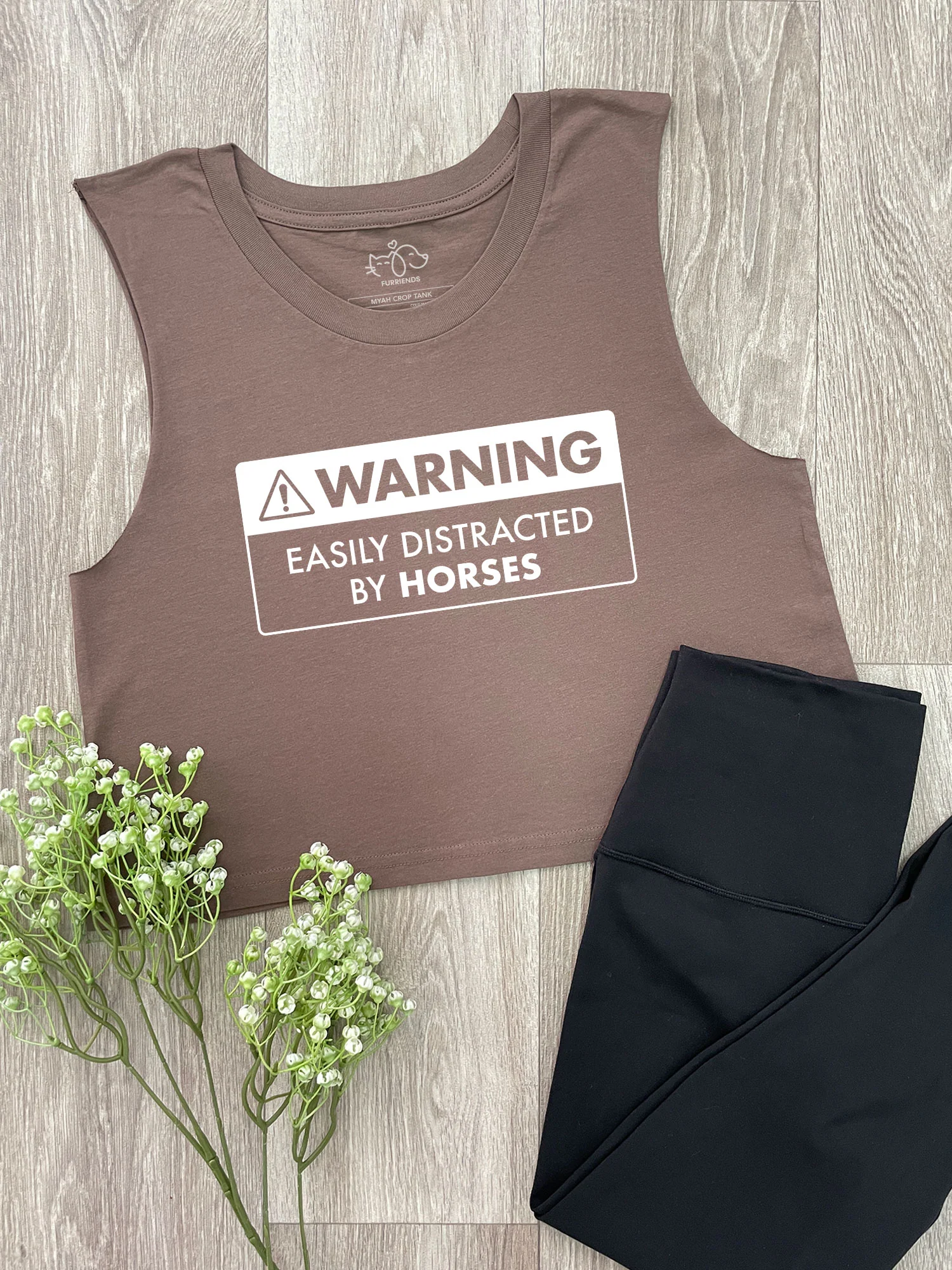 Warning Sign! Easily Distracted By... Customisable Myah Crop Tank - Image 3