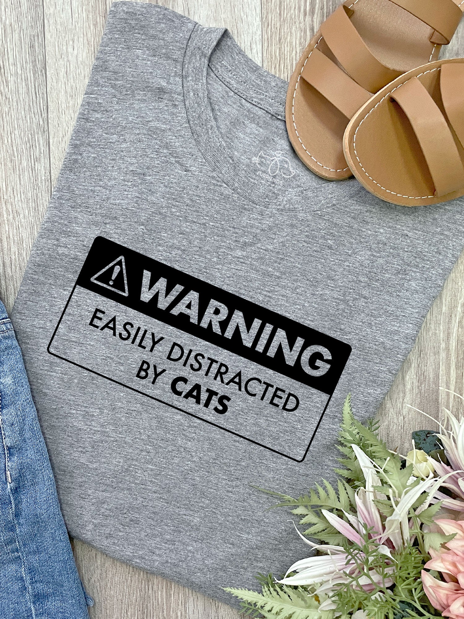 Warning Sign! Easily Distracted By... Customisable Ava Women's Regular Fit Tee
