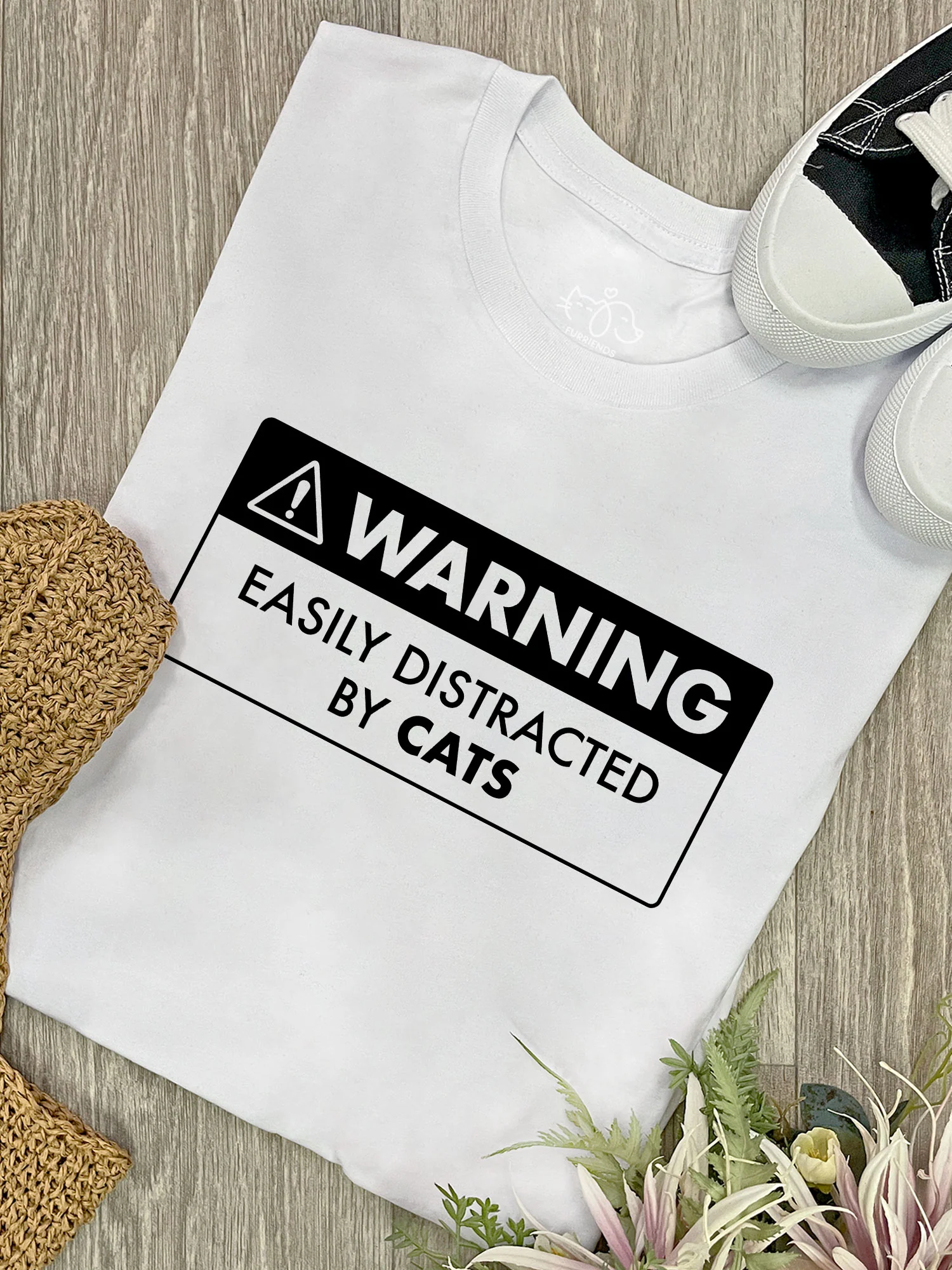 Warning Sign! Easily Distracted By... Customisable Ava Women's Regular Fit Tee - Image 4