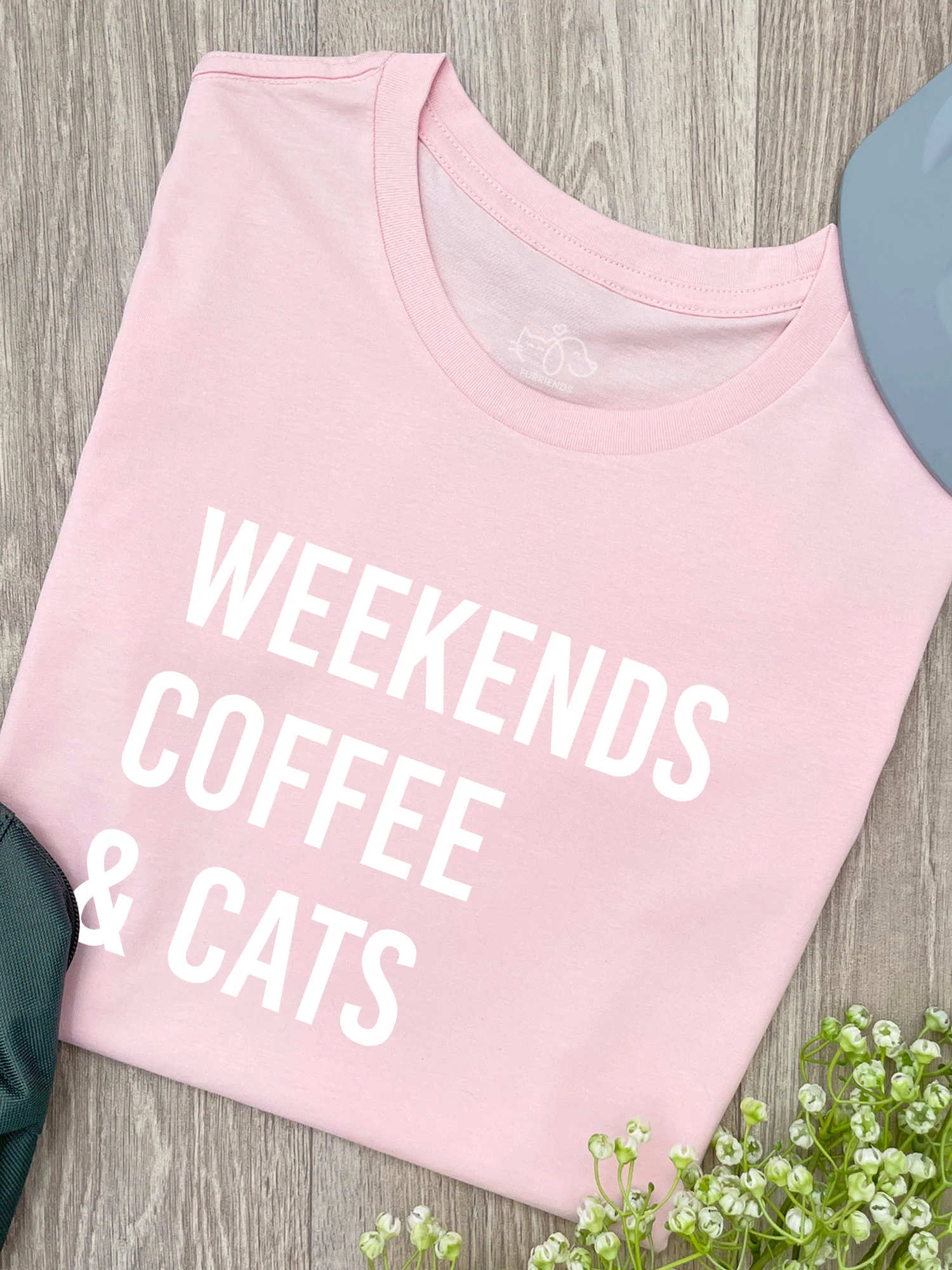 Weekends Coffee & Cats Ava Women's Regular Fit Tee - Image 5