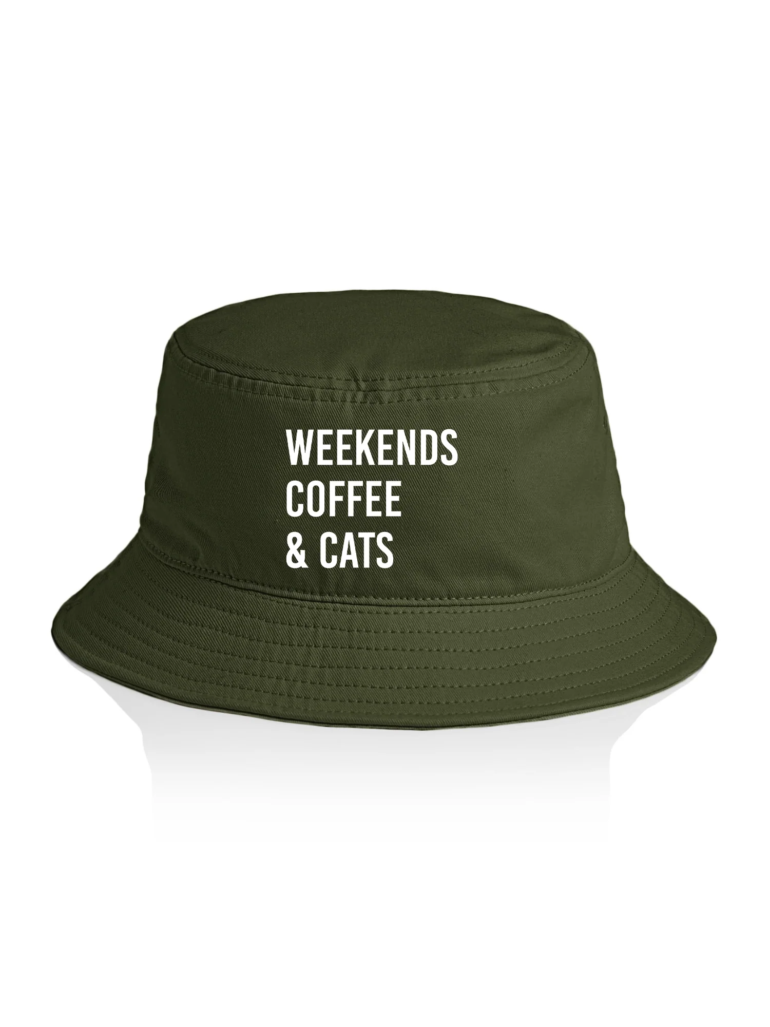 Weekends Coffee & Cats Bucket Hat - Image 6
