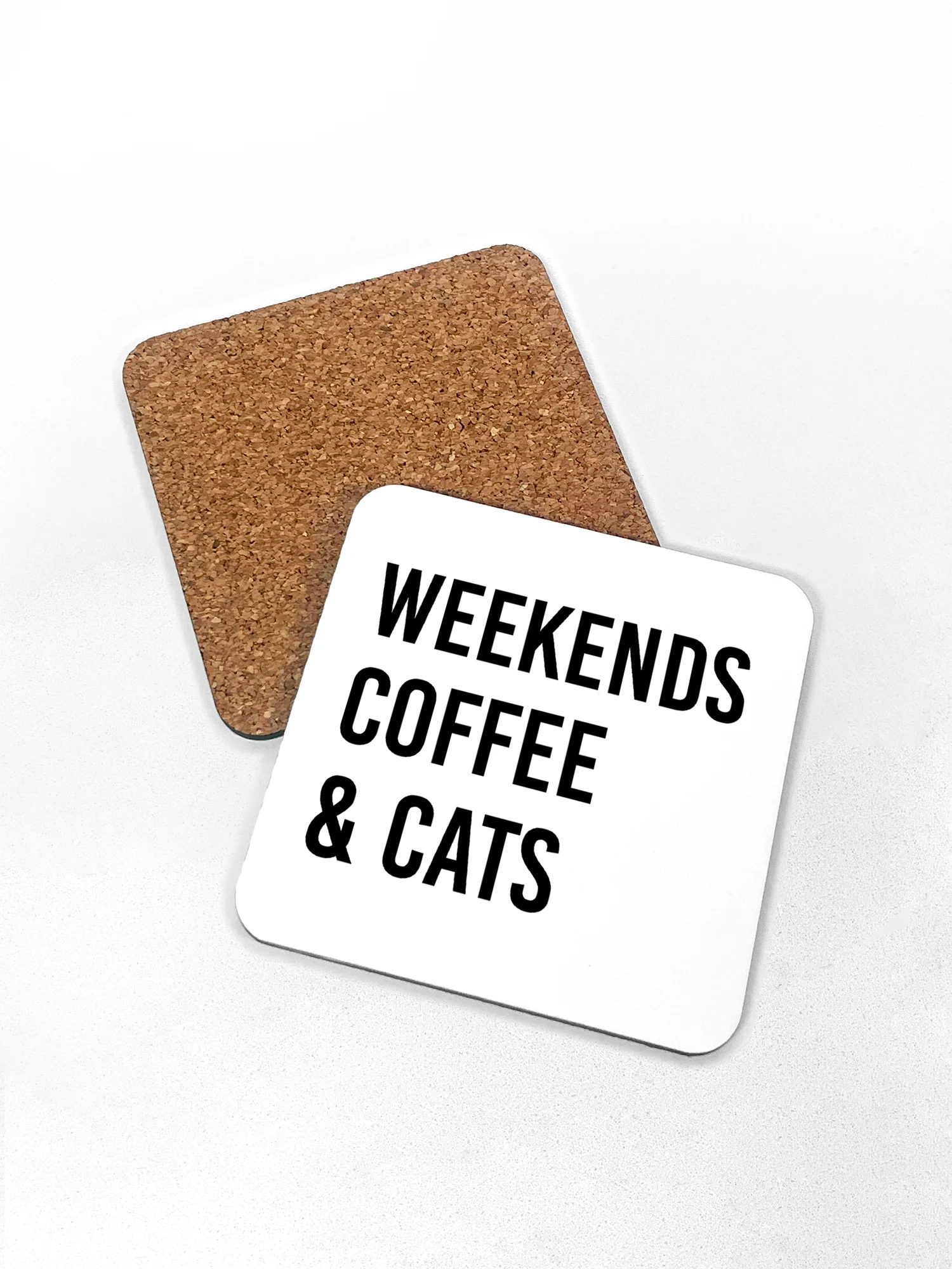 Weekends Coffee & Cats Coaster - Image 3