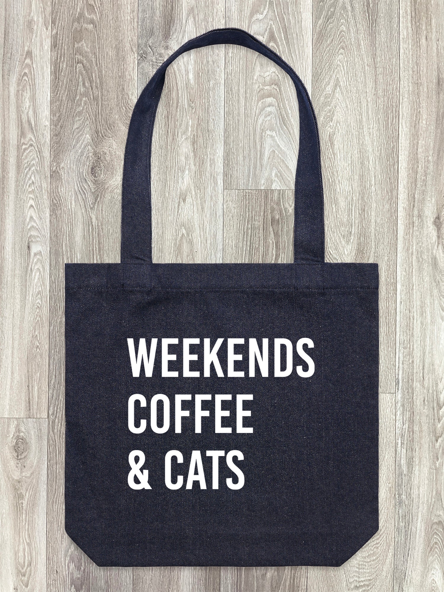 Weekends Coffee & Cats Edith Tote Bag - Image 3
