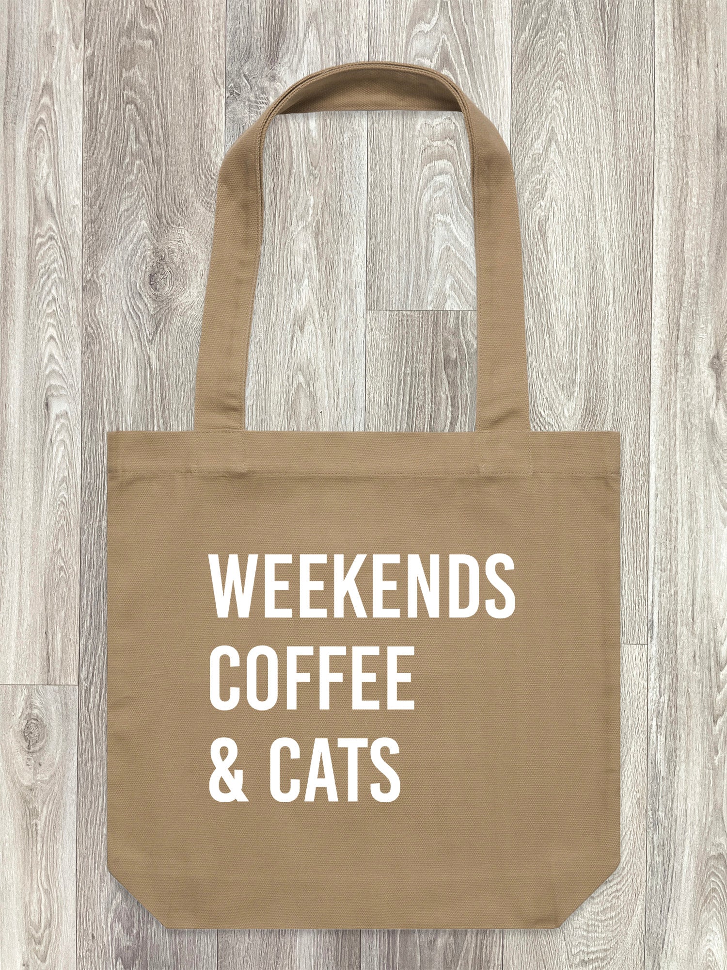 Weekends Coffee & Cats Edith Tote Bag - Image 5