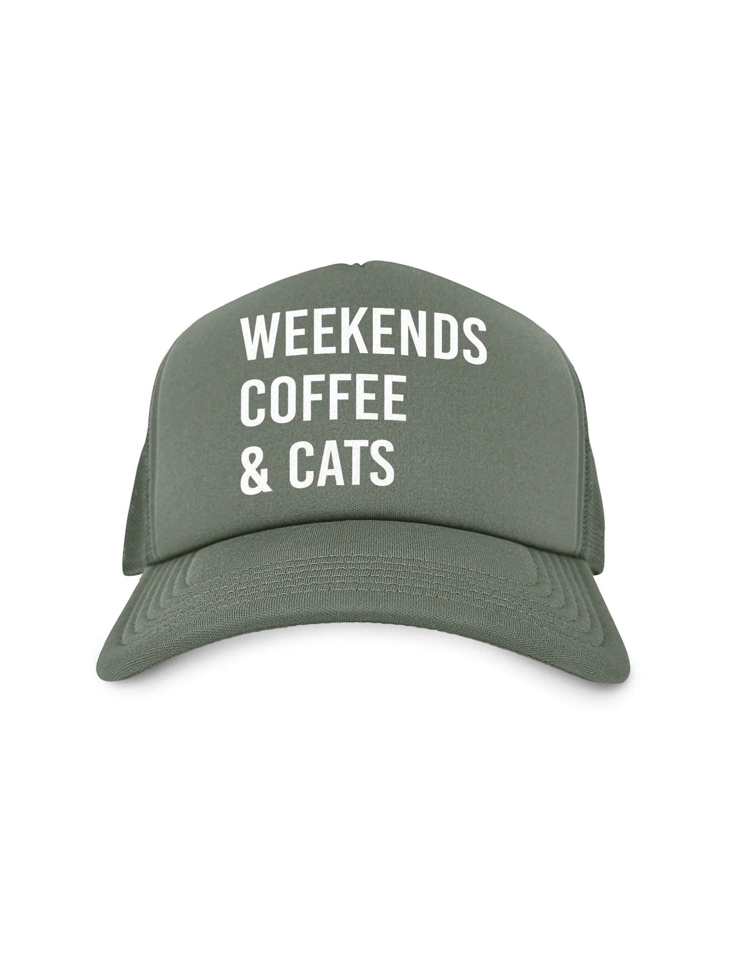 Weekends Coffee & Cats Foam Trucker Cap - Image 12