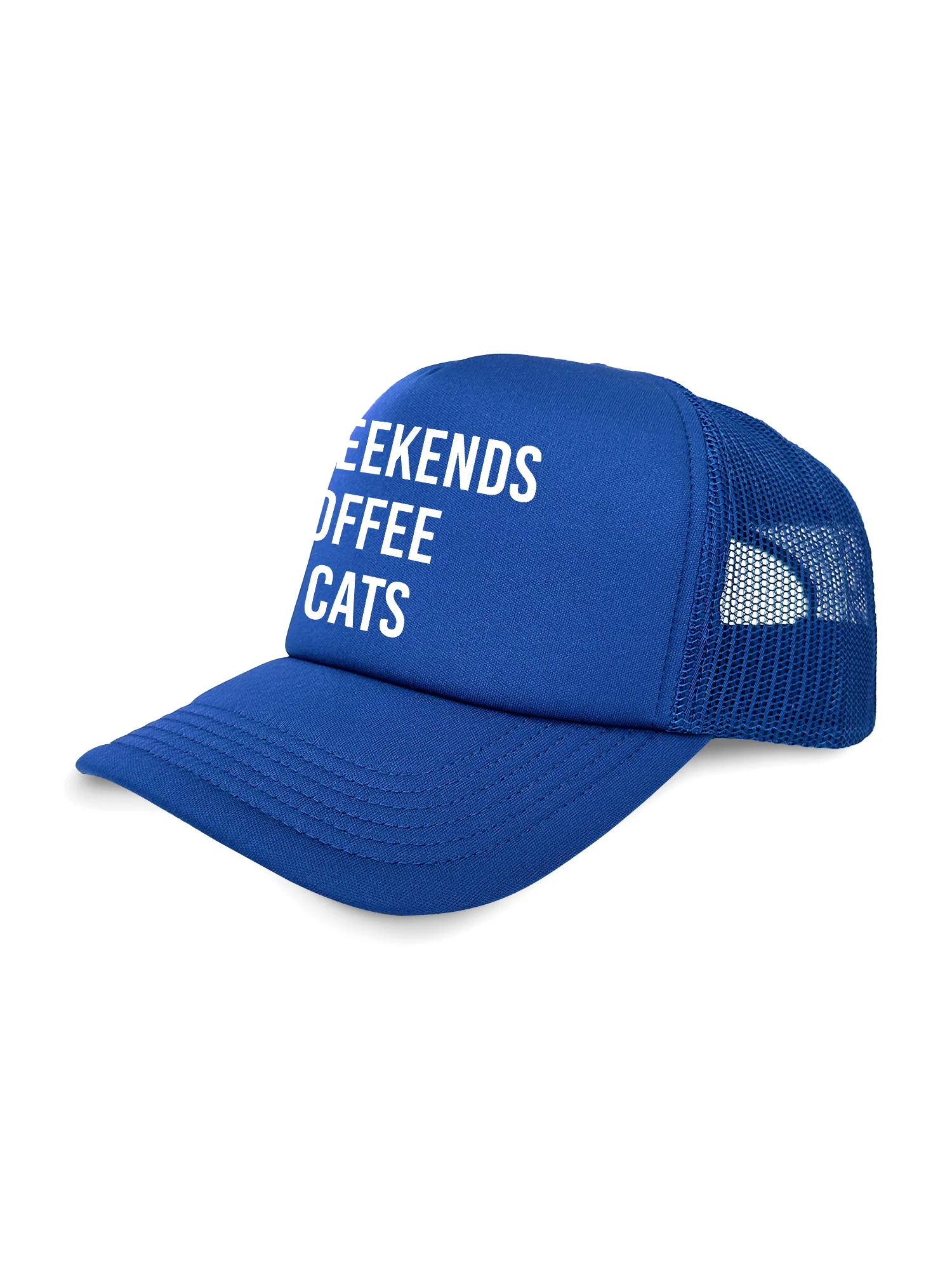 Weekends Coffee & Cats Foam Trucker Cap - Image 13