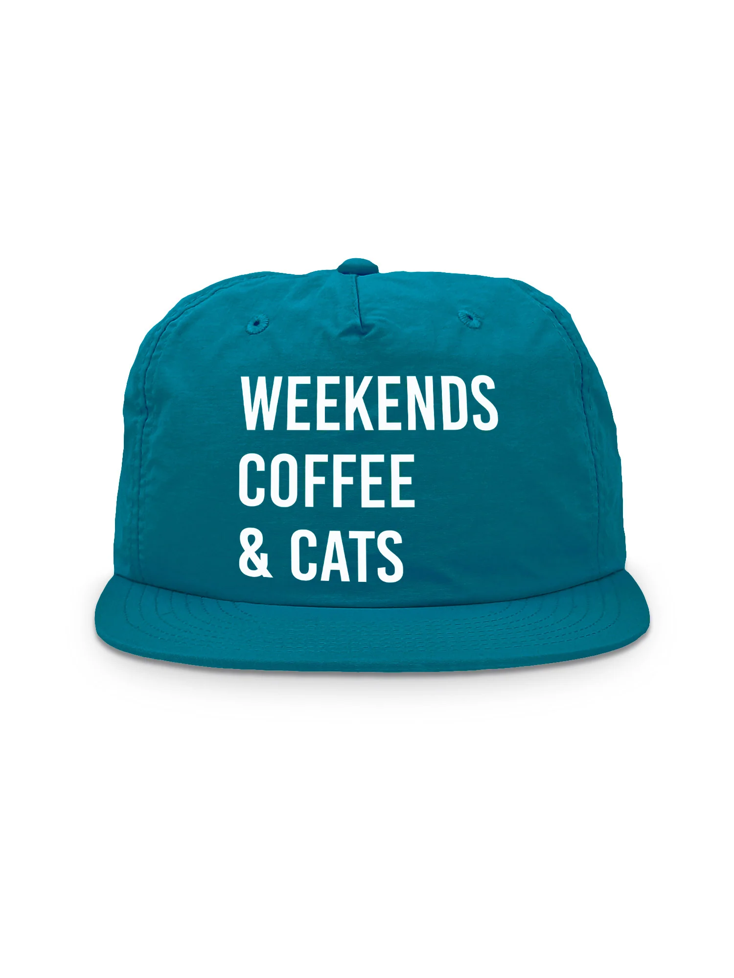 Weekends Coffee & Cats Quick-Dry Cap - Image 2
