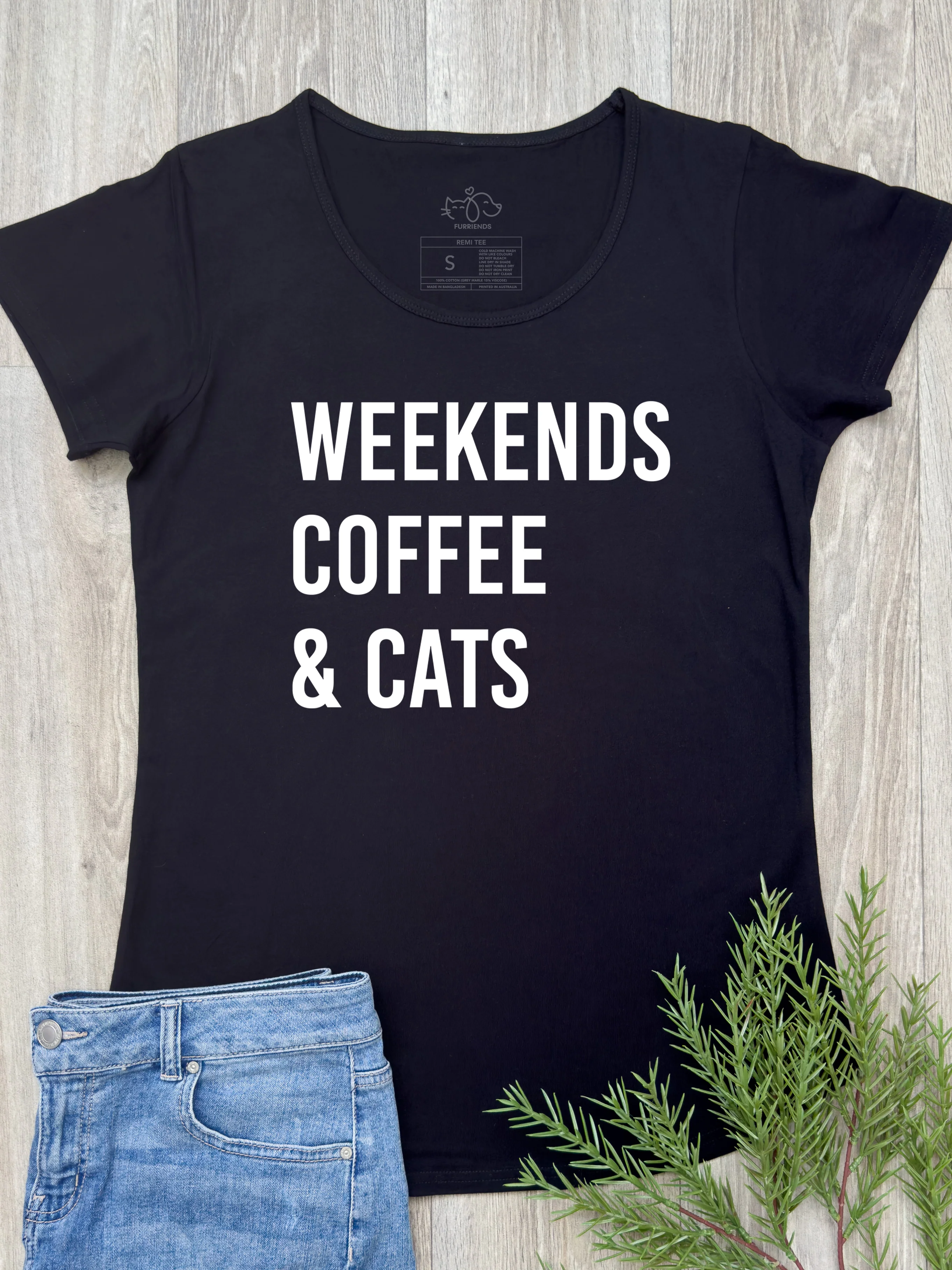 Weekends Coffee & Cats Remi Women's Tee - Image 2