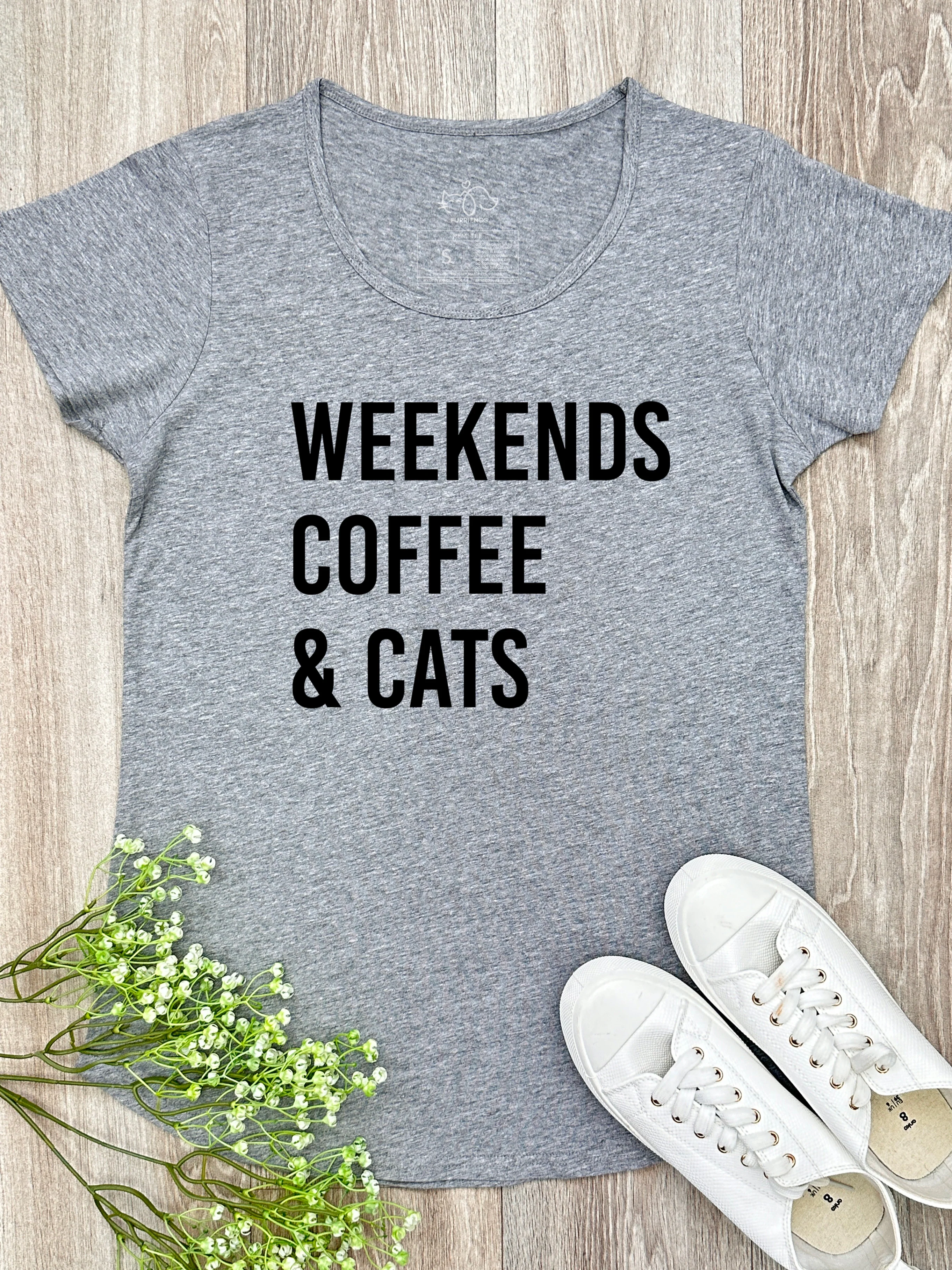 Weekends Coffee & Cats Remi Women's Tee - Image 4