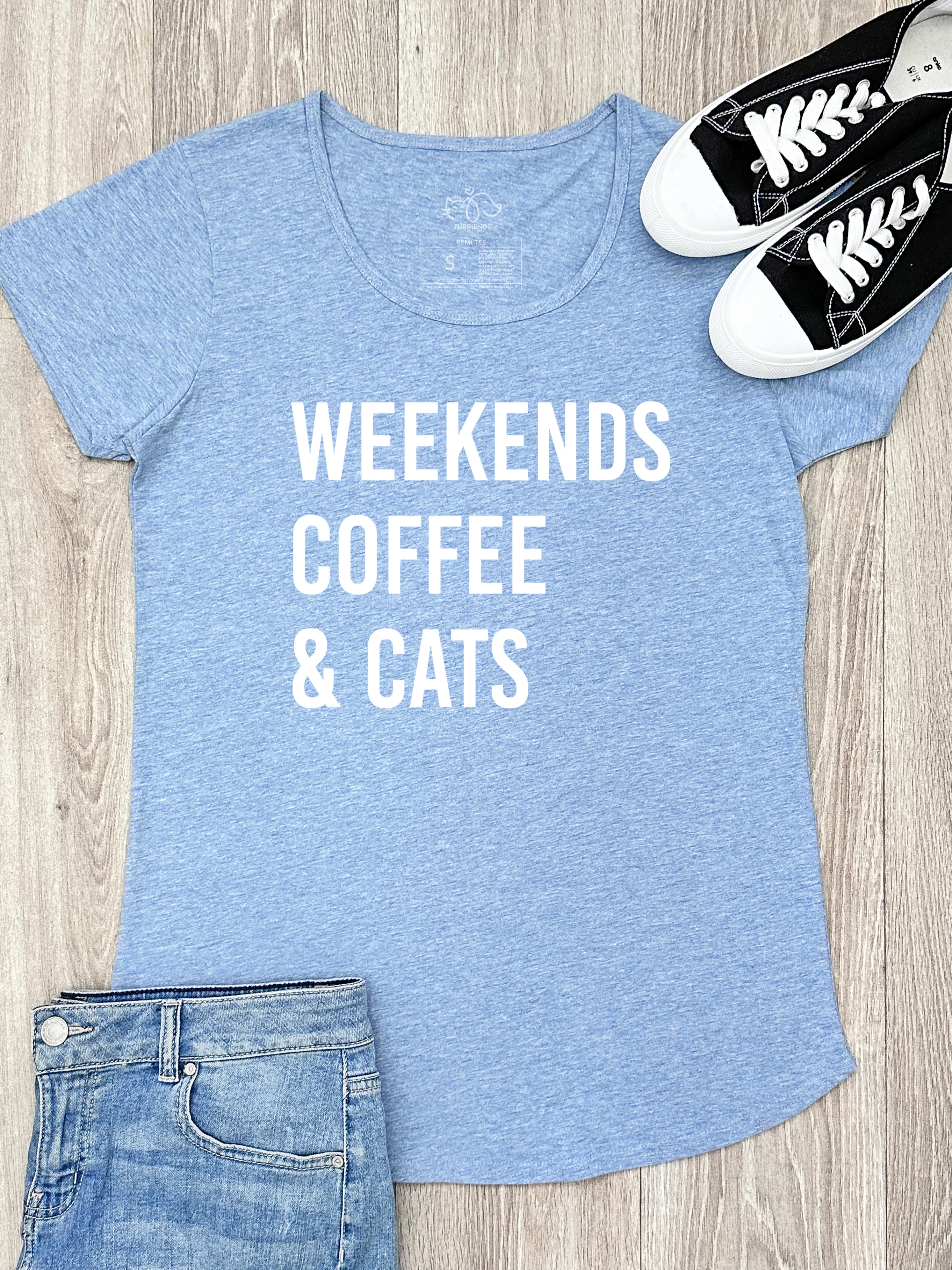 Weekends Coffee & Cats Remi Women's Tee - Image 5