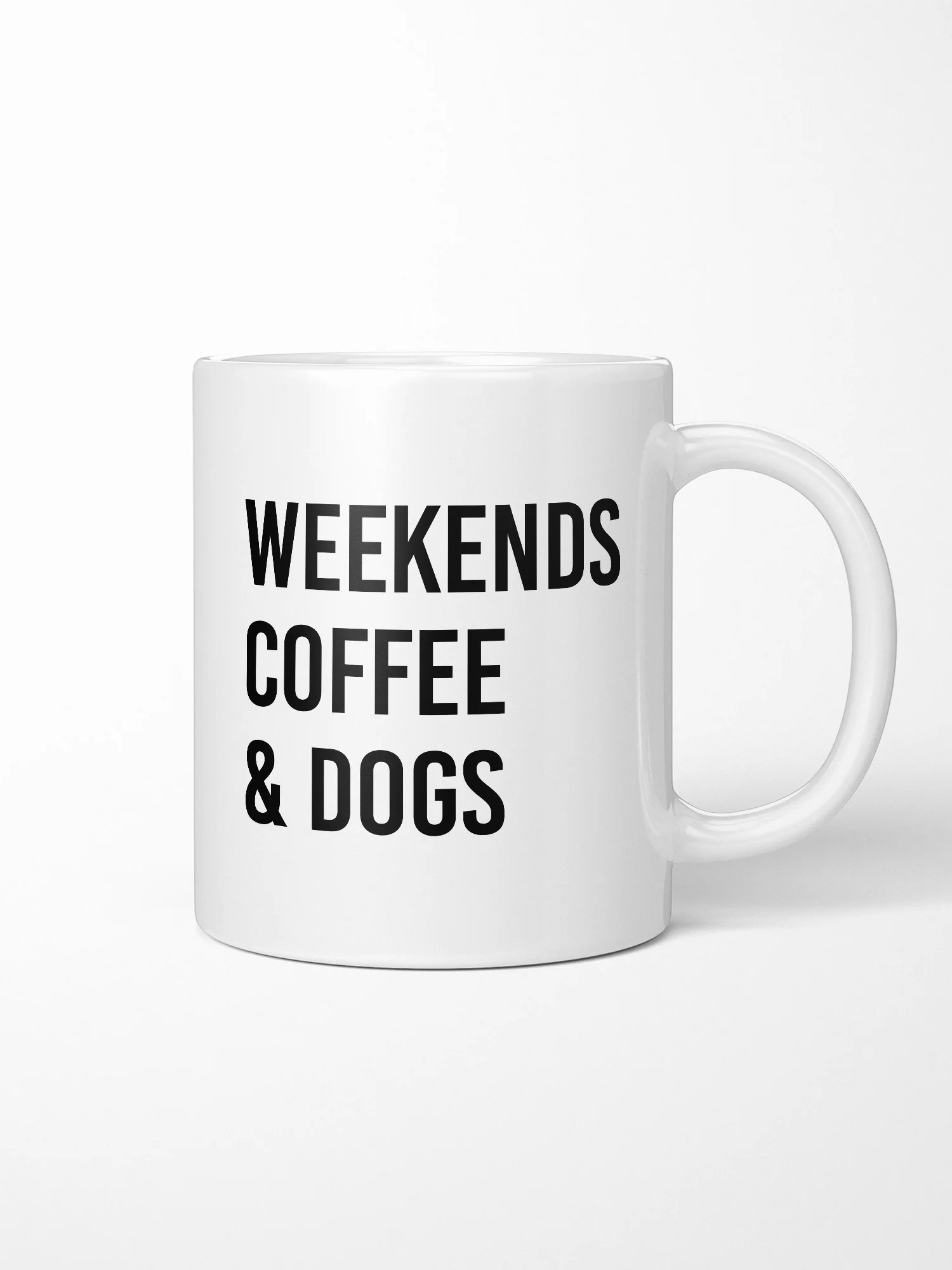 Weekends Coffee & Dogs Ceramic Mug - Image 2