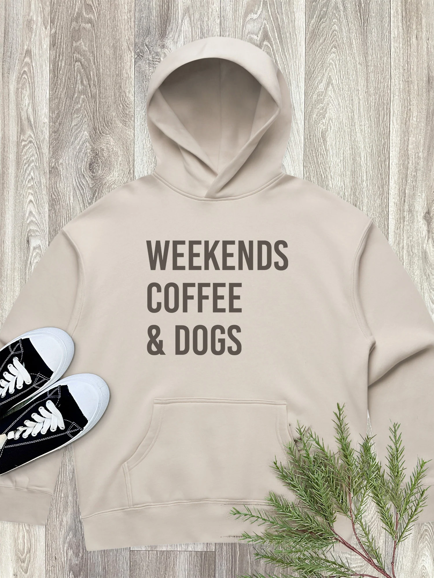 Weekends Coffee & Dogs Women's Comfort Hood - Image 5