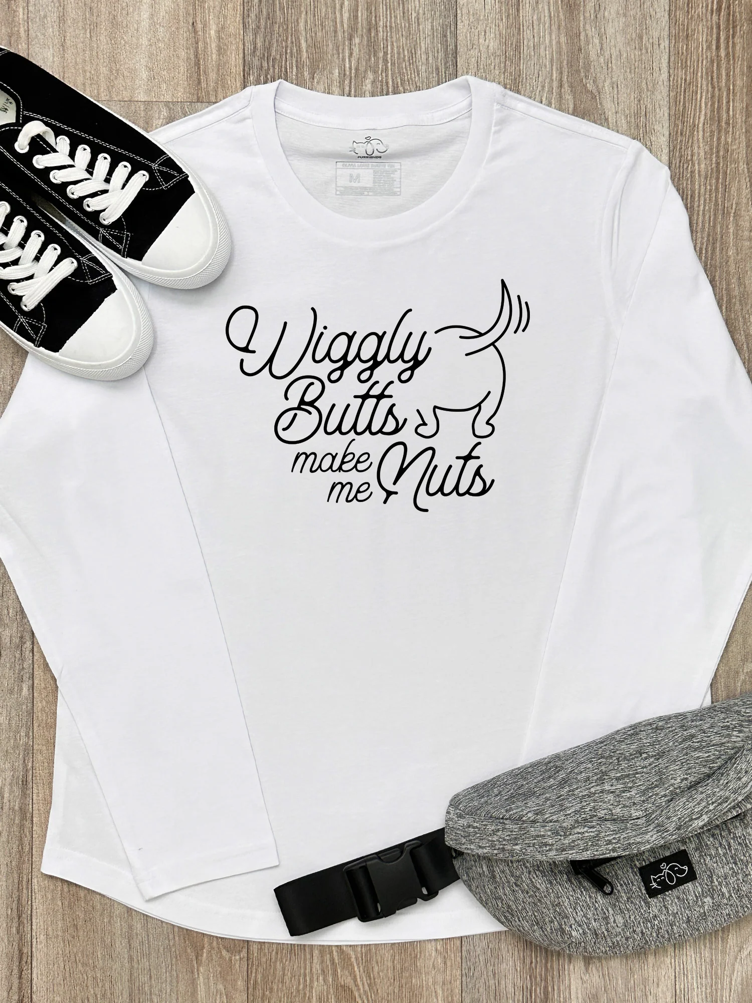 Wiggly Butts Make Me Nuts Olivia Long Sleeve Tee - Image 2