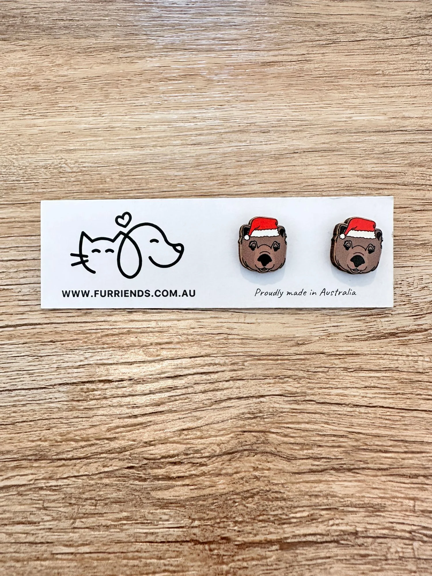 Wombat Christmas Edition ColourPop Stud Earrings - Image 4