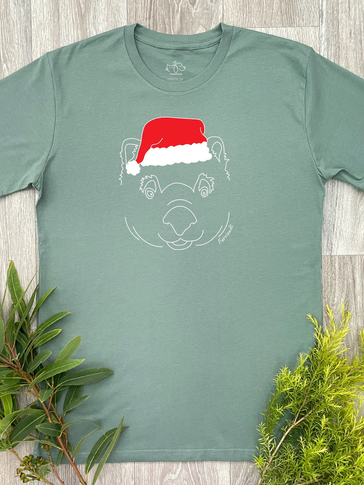 Wombat Christmas Edition Essential Unisex Tee - Image 4