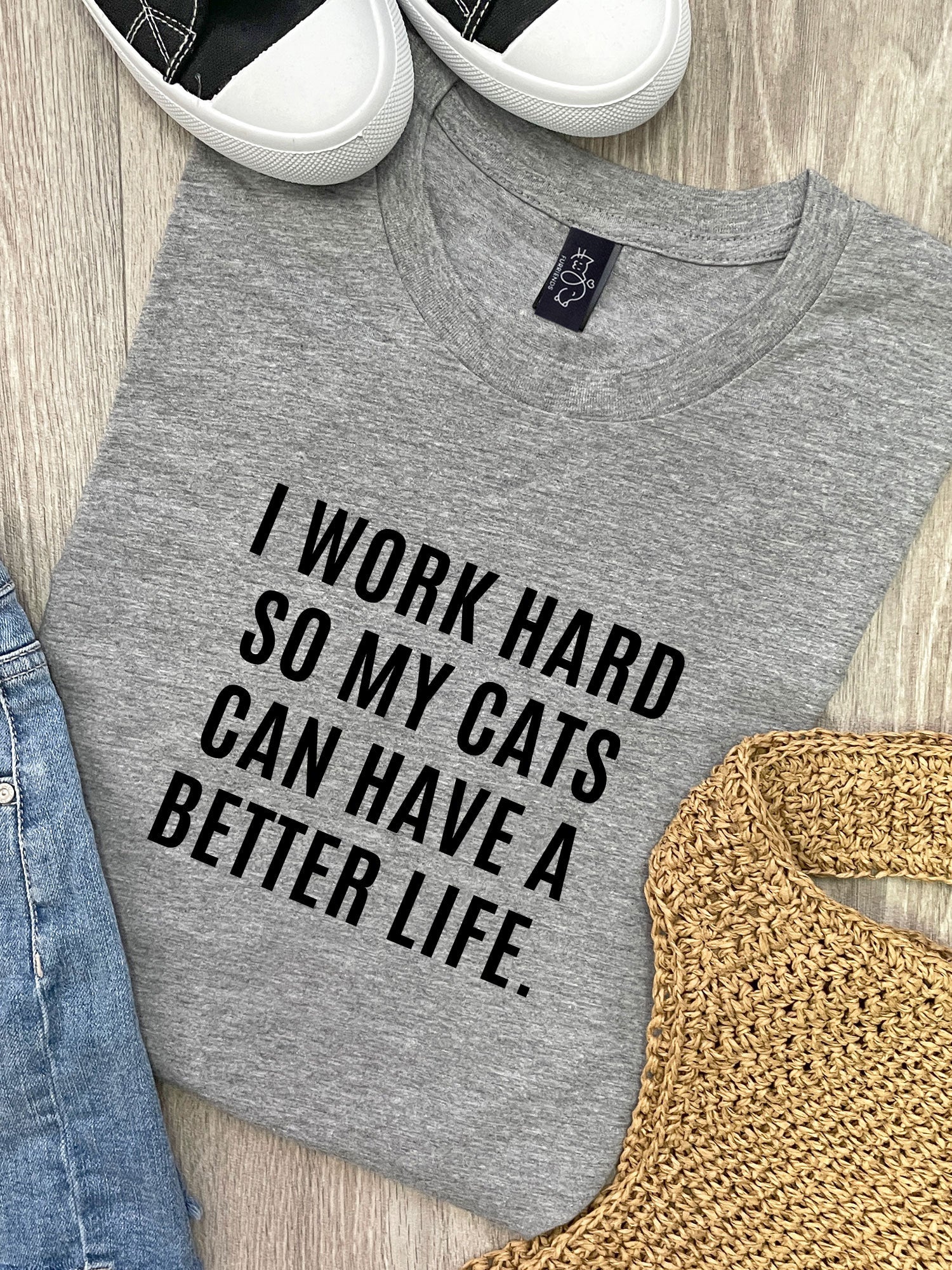 I Work Hard So My Cat Can Have A Better Life Ava Women's Regular Fit Tee - Image 6