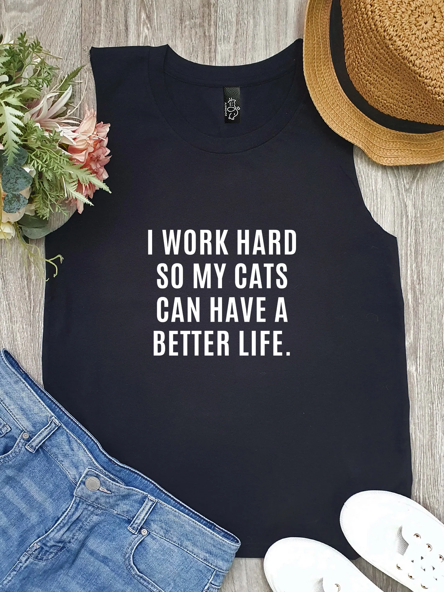 I Work Hard So My Cat Can Have A Better Life Marley Tank - Image 5
