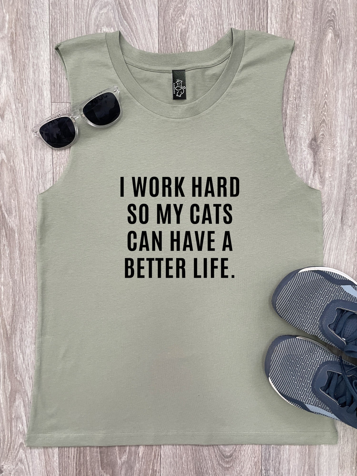 I Work Hard So My Cat Can Have A Better Life Marley Tank - Image 6