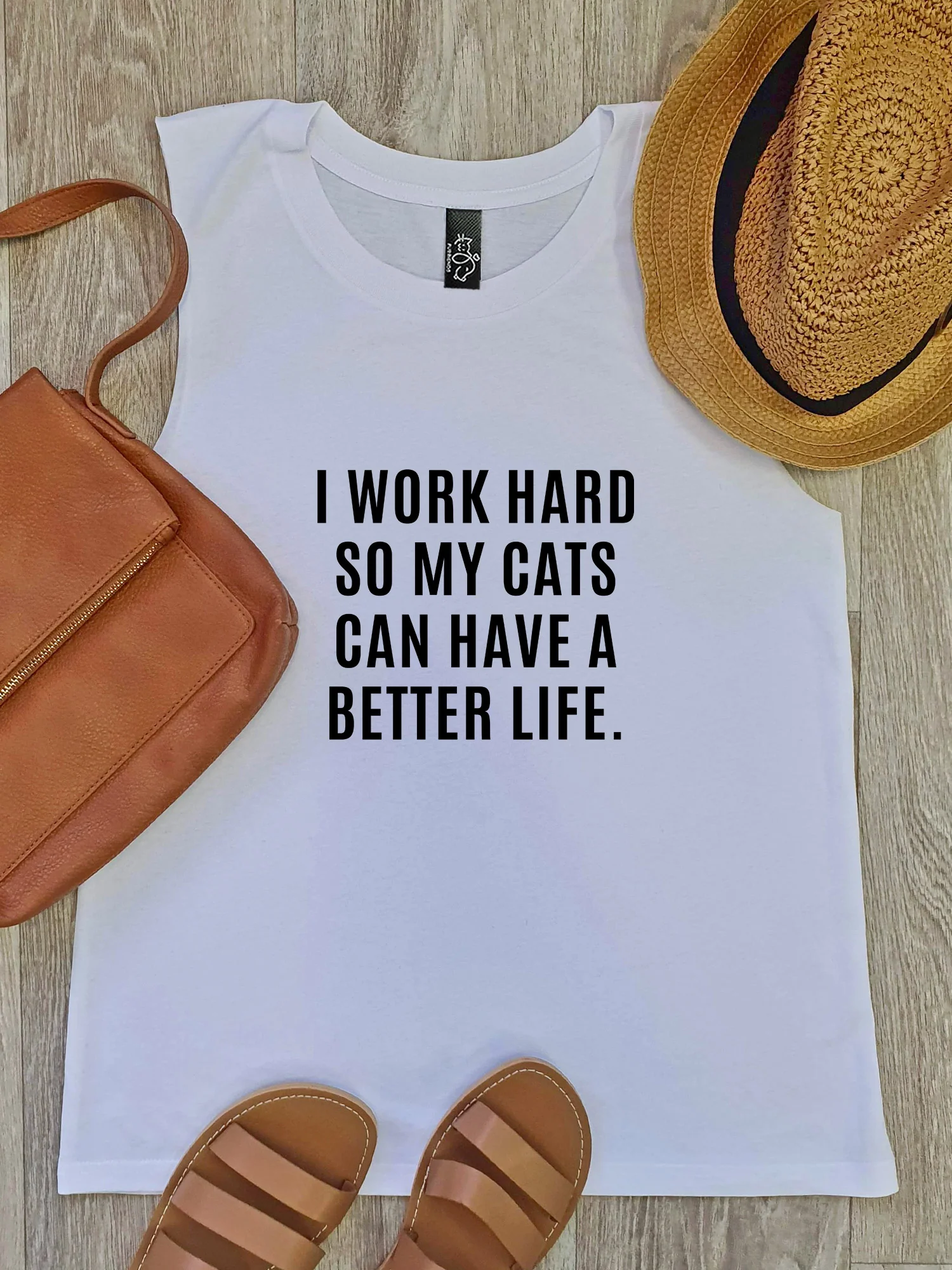 I Work Hard So My Cat Can Have A Better Life Marley Tank - Image 8