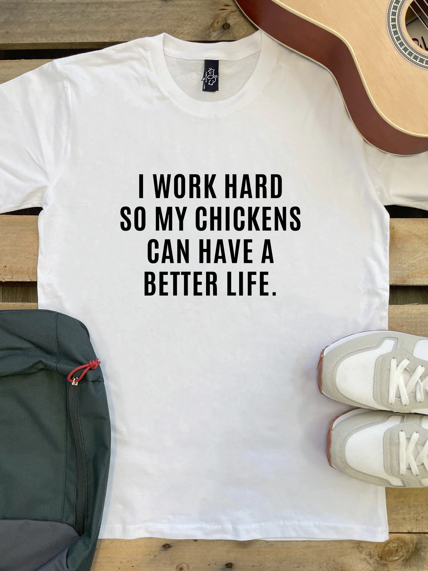 I Work Hard So My Chickens Can Have A Better Life Essential Unisex Tee - Image 3