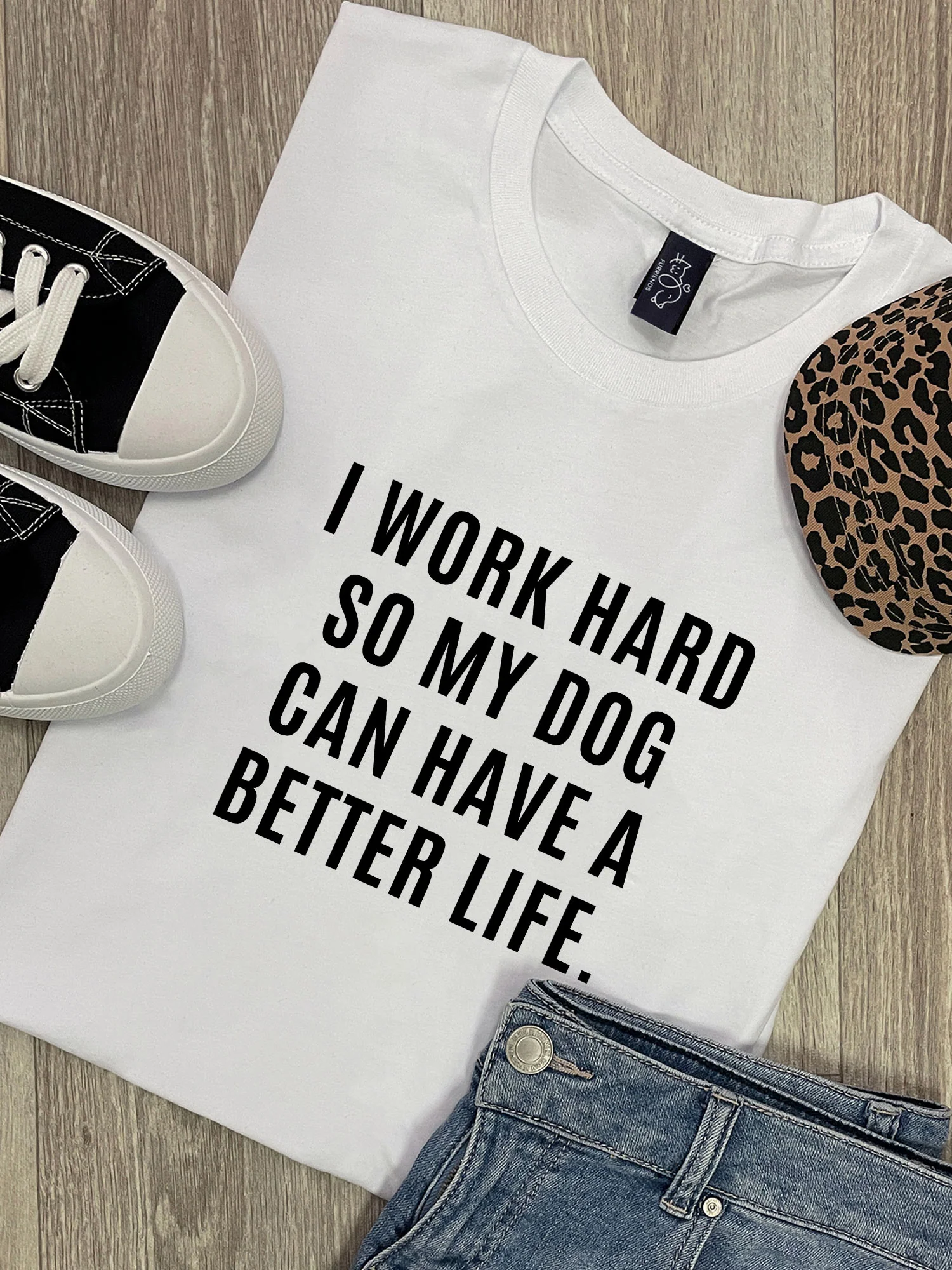 I Work Hard So My Dog Can Have A Better Life Ava Women's Regular Fit Tee - Image 3