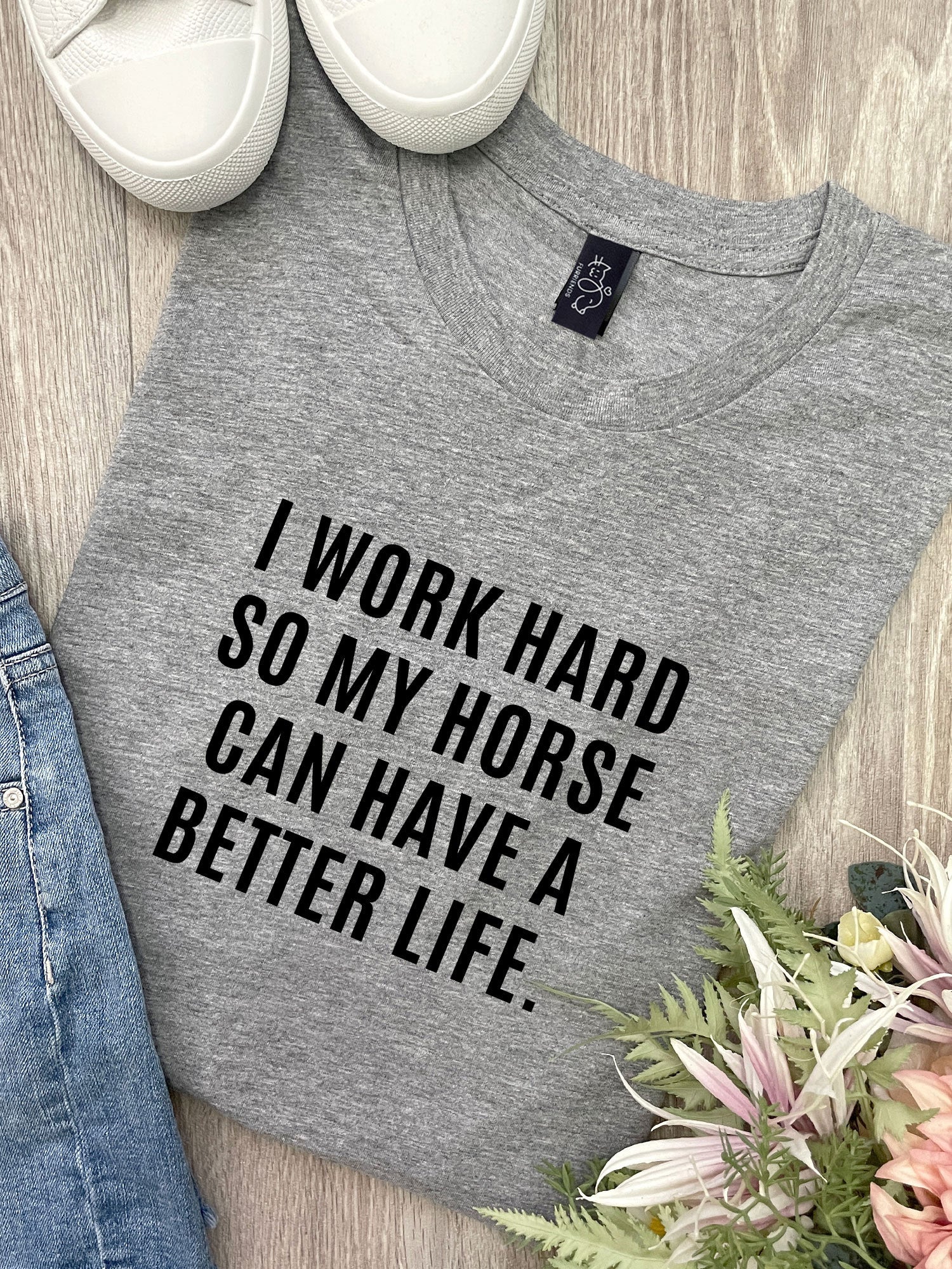 I Work Hard So My Horse Can Have A Better Life Ava Women's Regular Fit Tee - Image 2