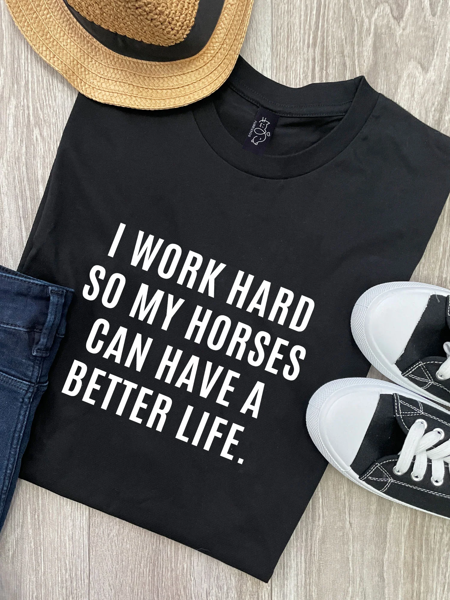 I Work Hard So My Horse Can Have A Better Life Ava Women's Regular Fit Tee - Image 4