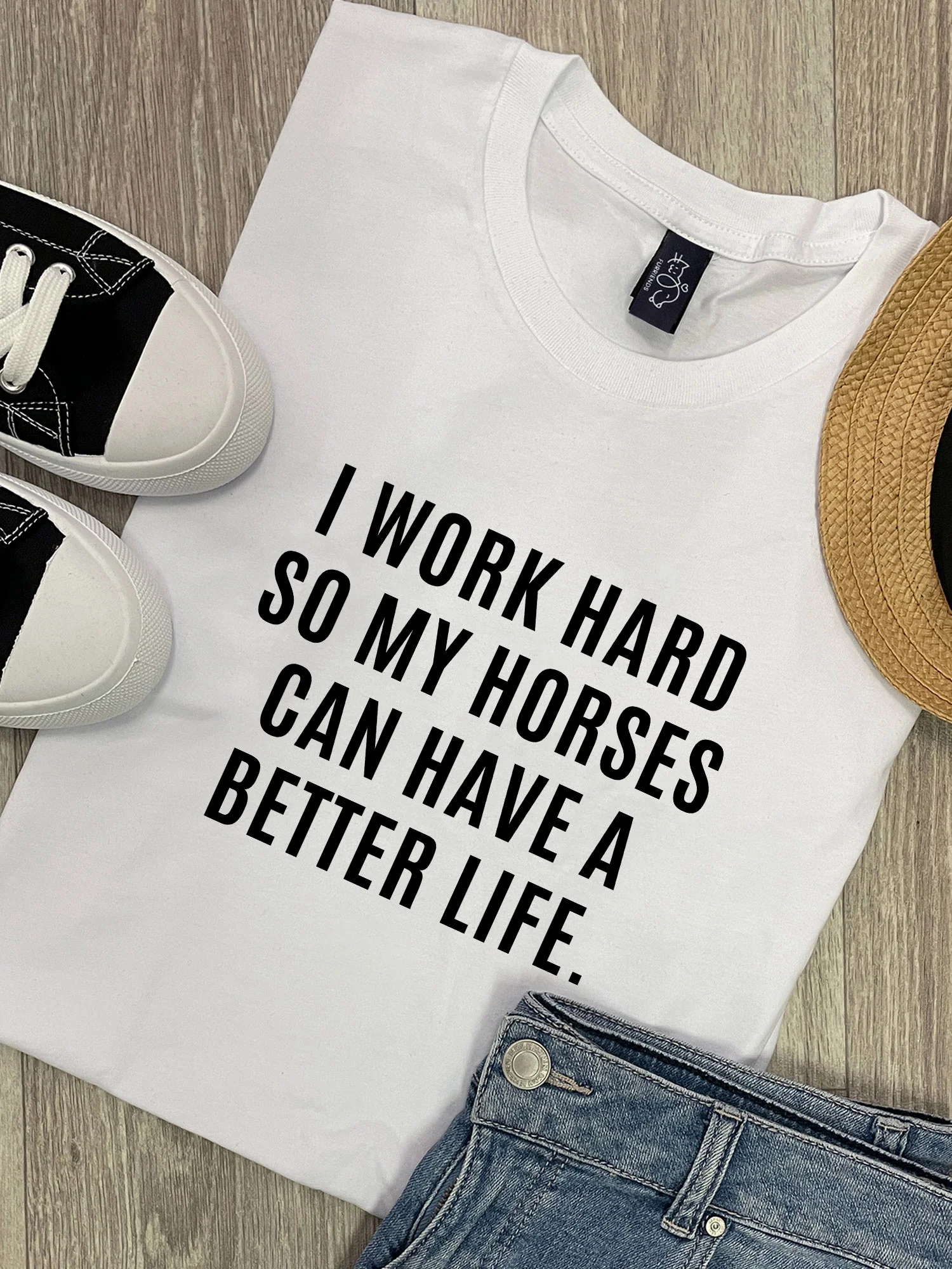 I Work Hard So My Horse Can Have A Better Life Ava Women's Regular Fit Tee - Image 6