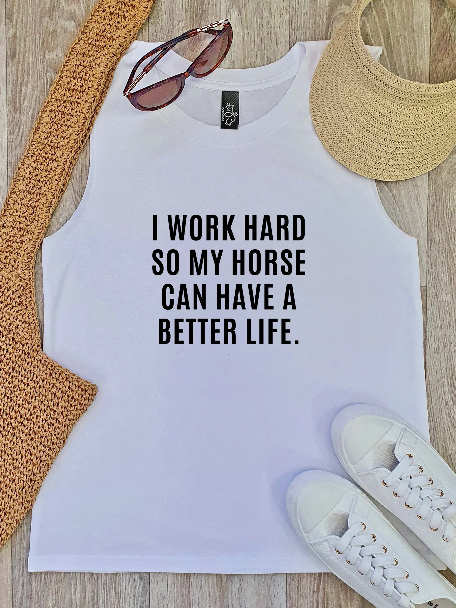 I Work Hard So My Horse Can Have A Better Life Marley Tank - Image 4